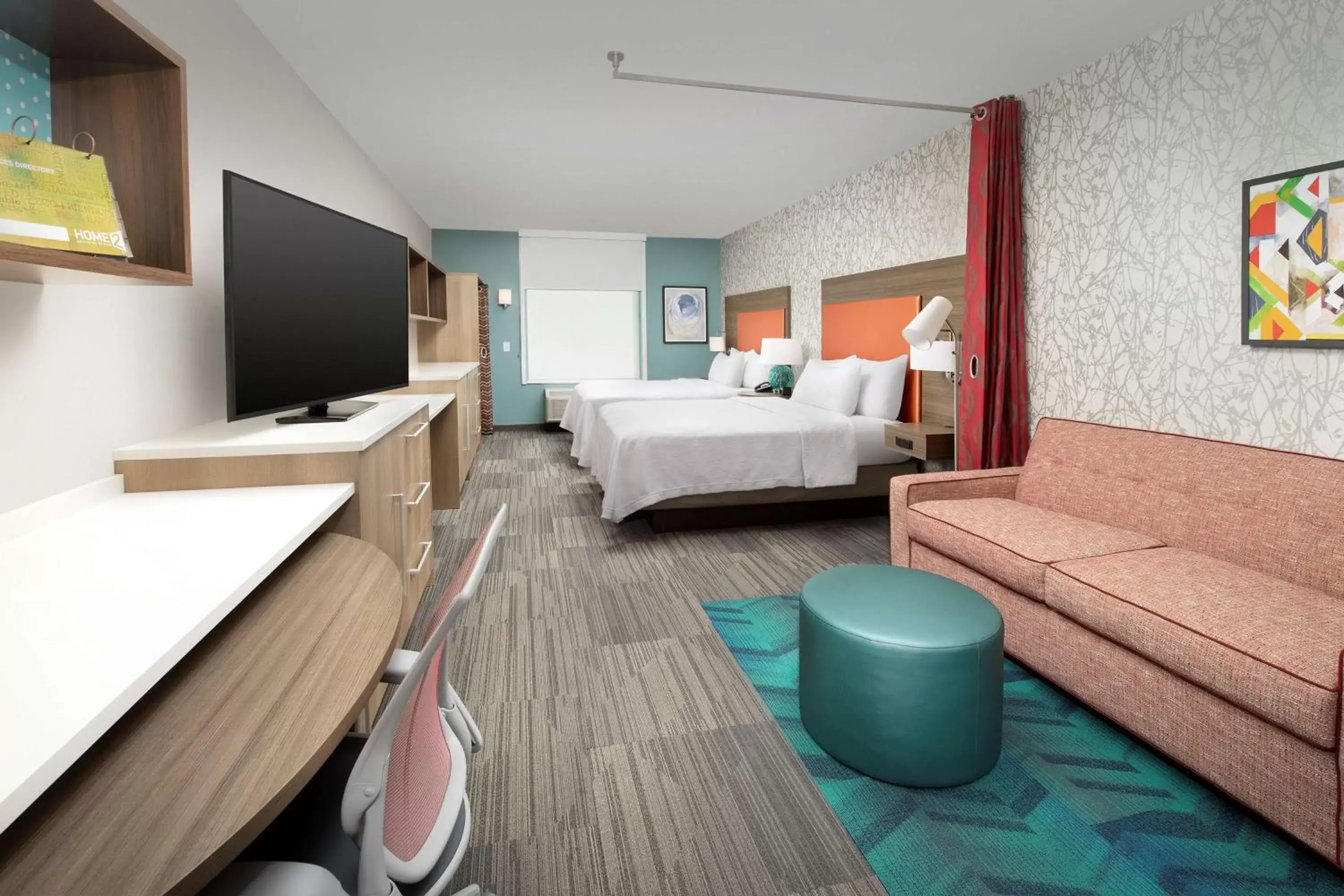 Queen Studio Suite with Two Queen Beds - Hearing Accessible/Non-Smoking in Home2 Suites By Hilton Owings Mills, Md Queen Studio Suite with Two Queen Beds - Hearing Accessible/Non-Smoking in Home2 Suites By Hilton Owings Mills, Md