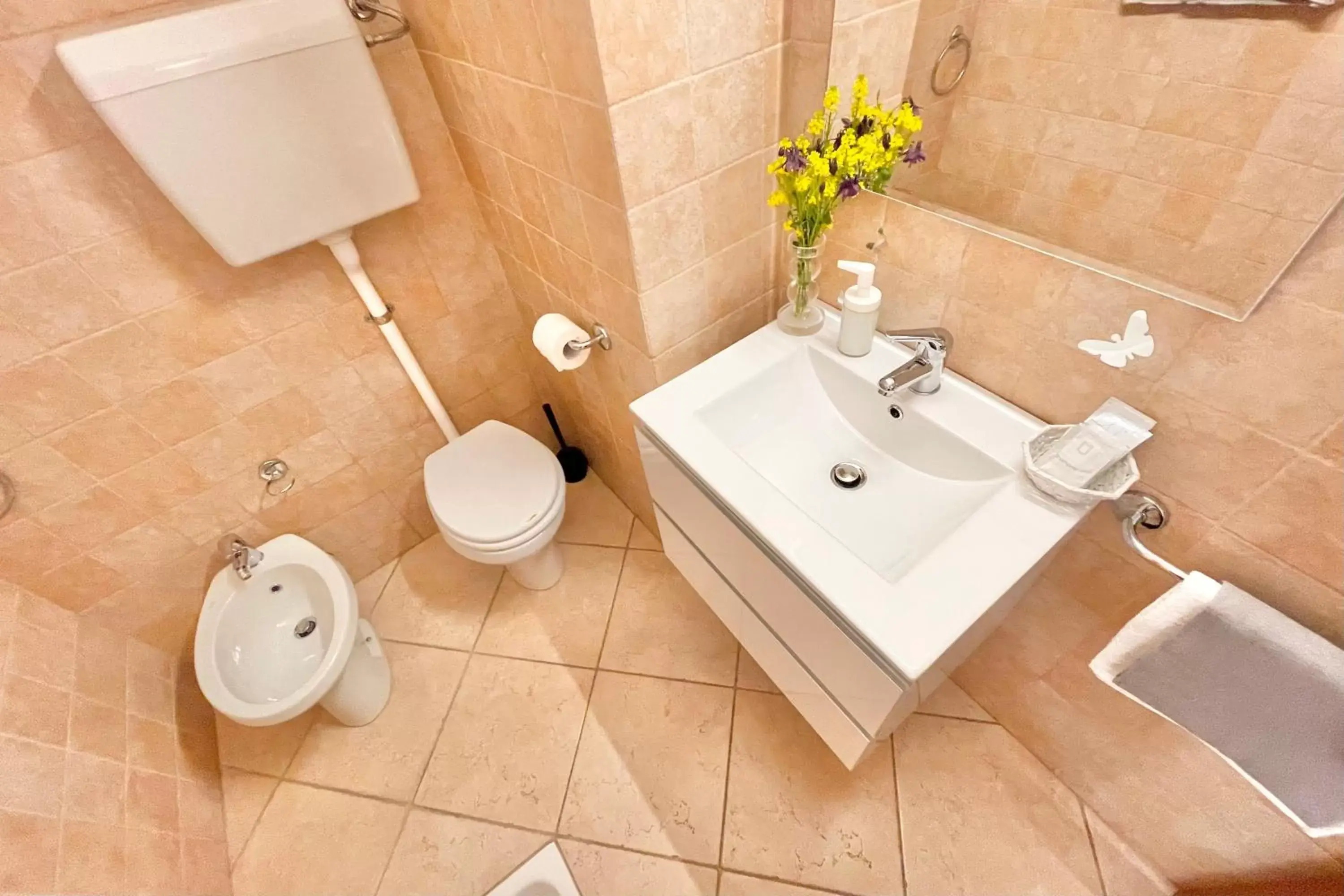 Single Room with Shower in Albergo Vittoria Single Room with Shower in Albergo Vittoria