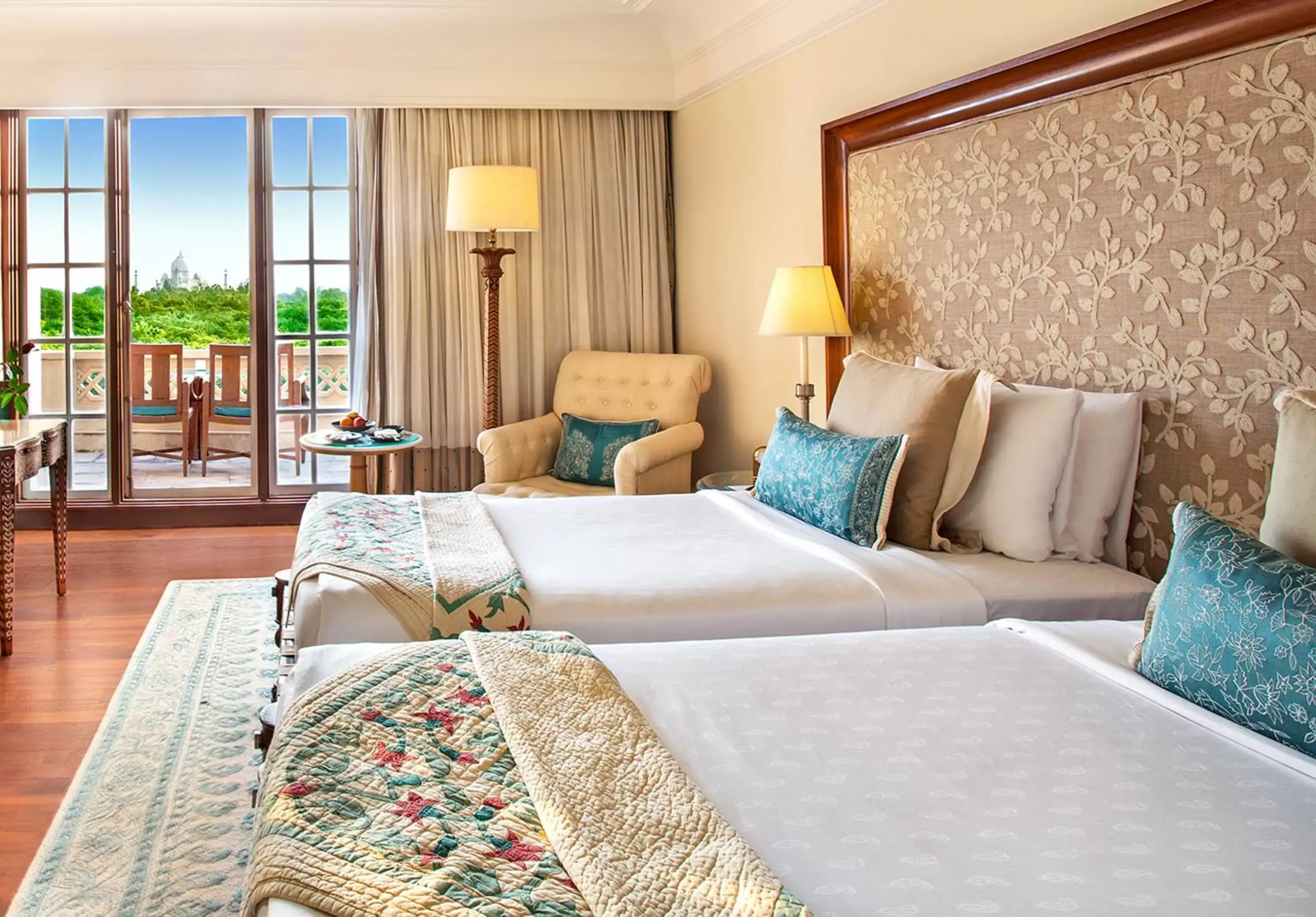 Premier Room with Balcony and Taj Mahal View (Twin) in The Oberoi Amarvilas Agra Premier Room with Balcony and Taj Mahal View (Twin) in The Oberoi Amarvilas Agra