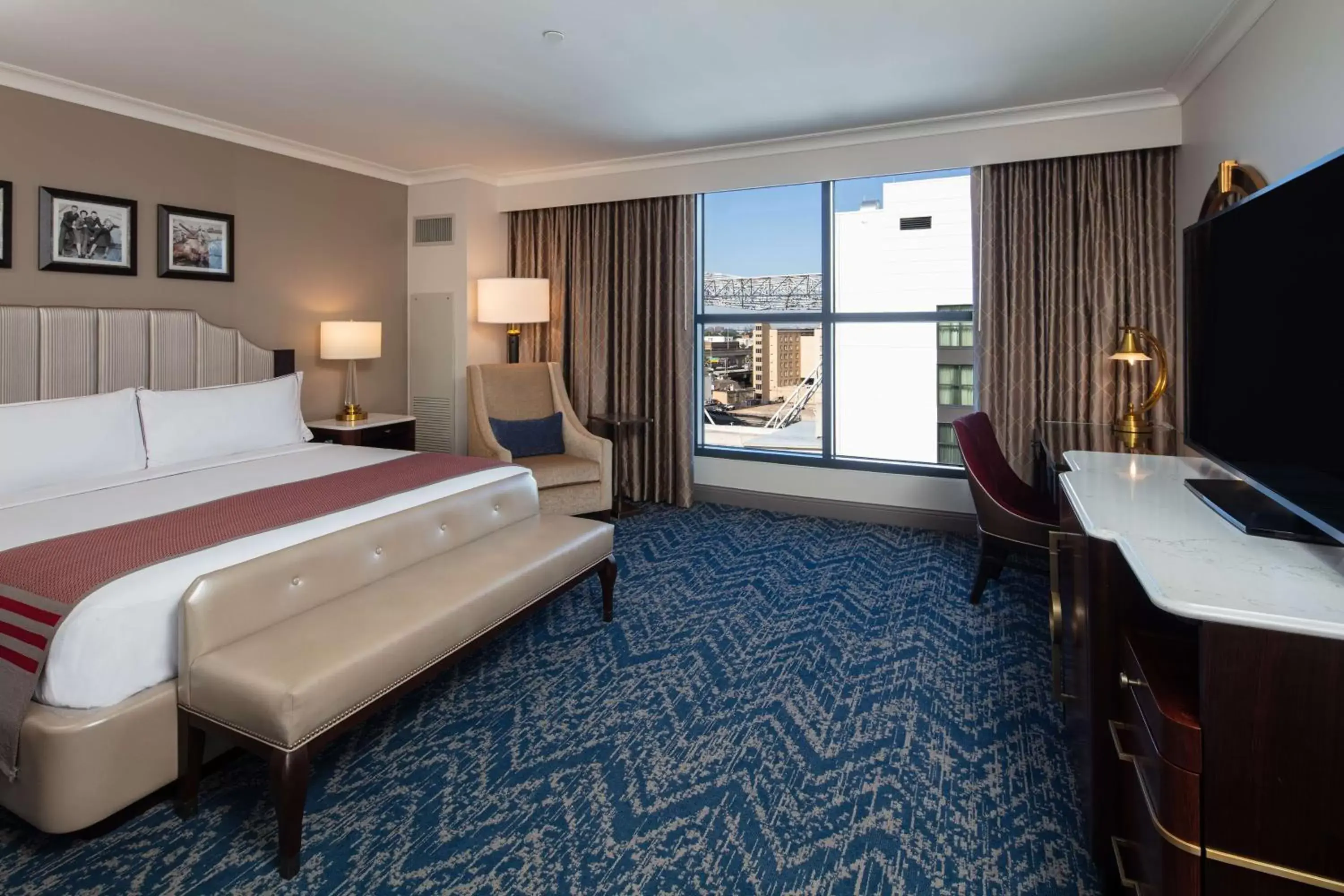 Premium King Room in The Higgins Hotel New Orleans, Curio Collection by Hilton Premium King Room in The Higgins Hotel New Orleans, Curio Collection by Hilton