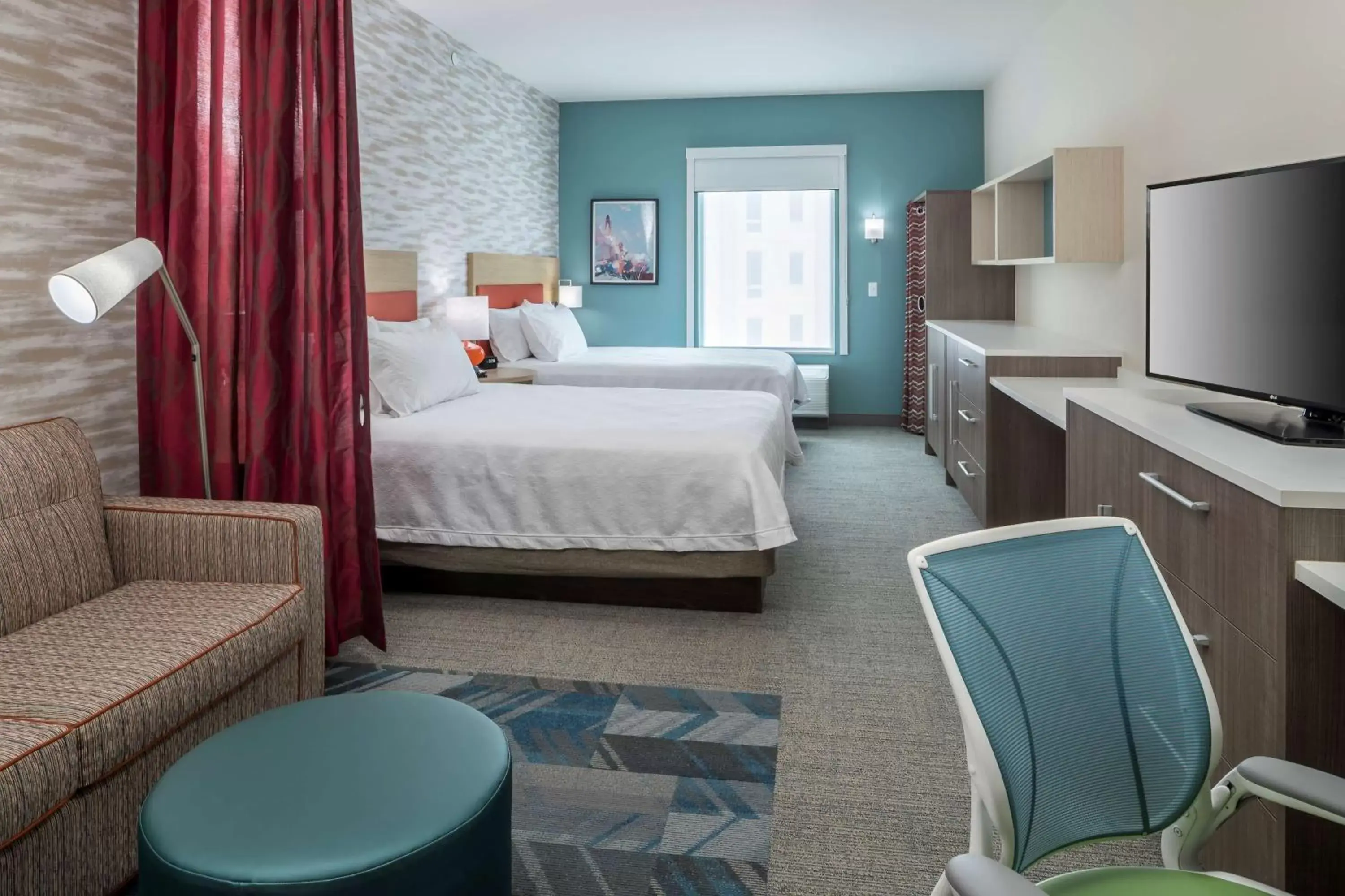 Studio Suite with Two Queen Beds - Hearing Access/Non-Smoking in Home2 Suites By Hilton Cape Canaveral Cruise Port Studio Suite with Two Queen Beds - Hearing Access/Non-Smoking in Home2 Suites By Hilton Cape Canaveral Cruise Port