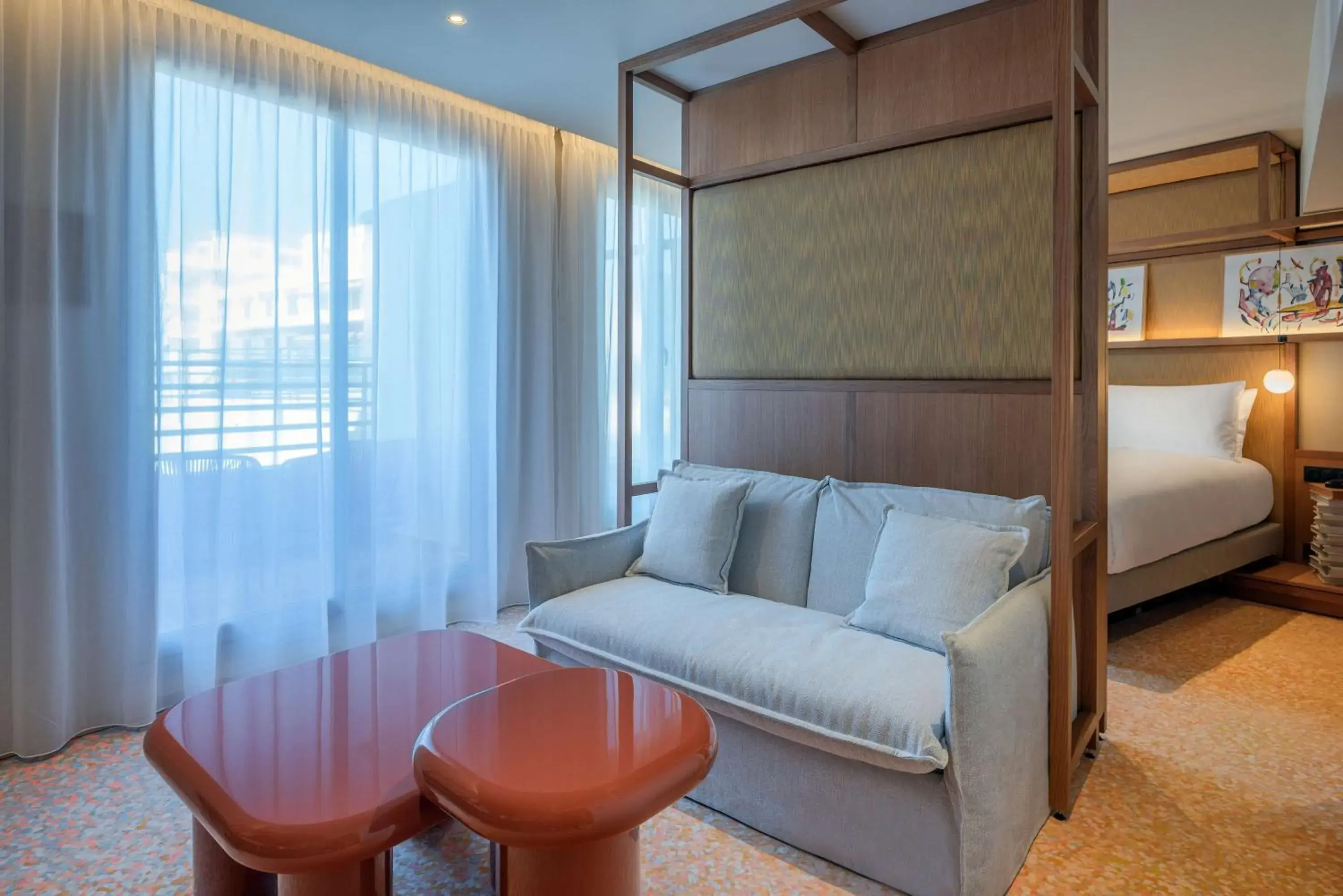 Junior King Suite with Partial Sea View in Canopy by Hilton Cannes Junior King Suite with Partial Sea View in Canopy by Hilton Cannes