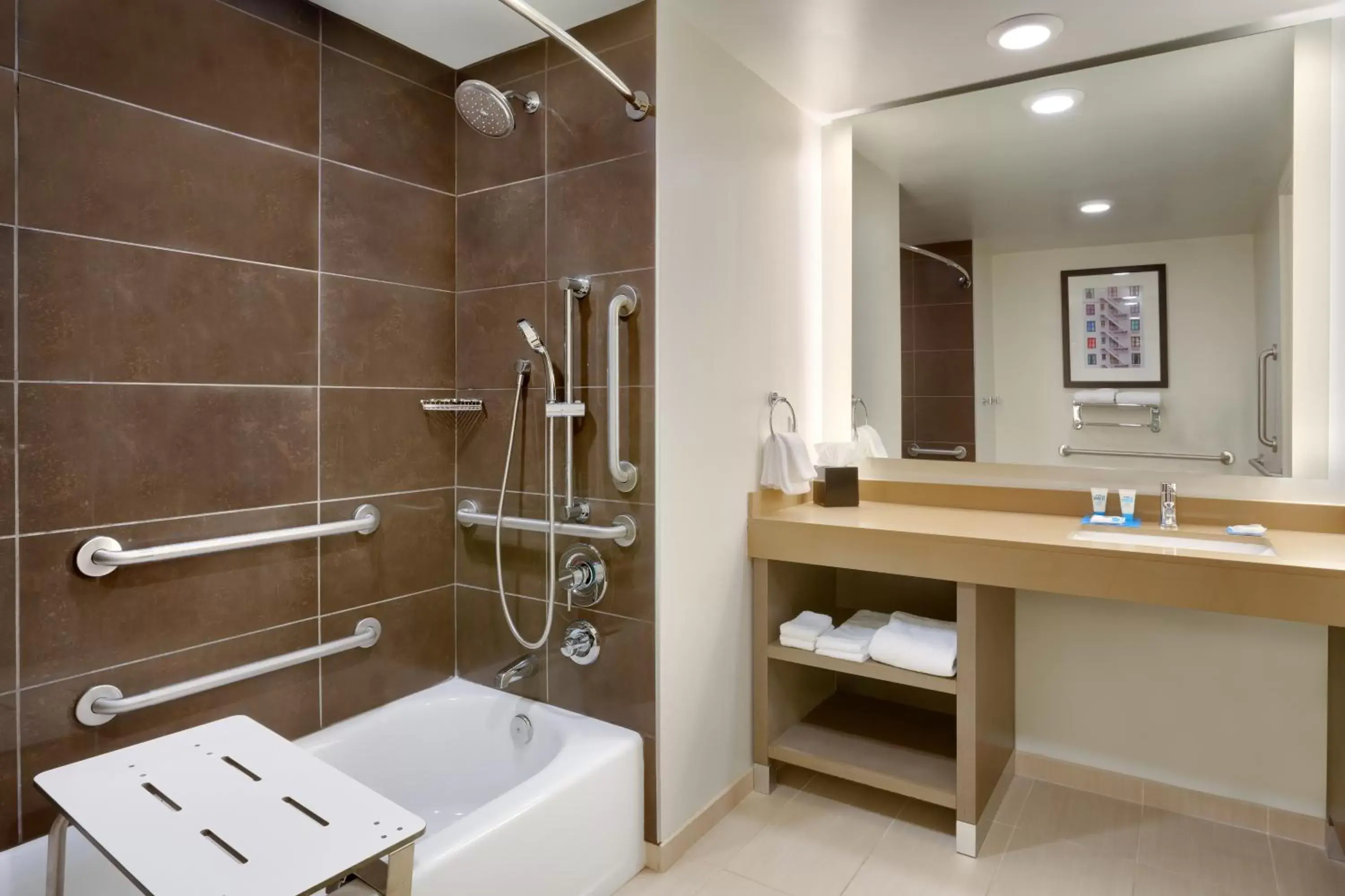 King Room with Roll-In Shower - Disability Access in Hyatt House LA - University Medical Center King Room with Roll-In Shower - Disability Access in Hyatt House LA - University Medical Center