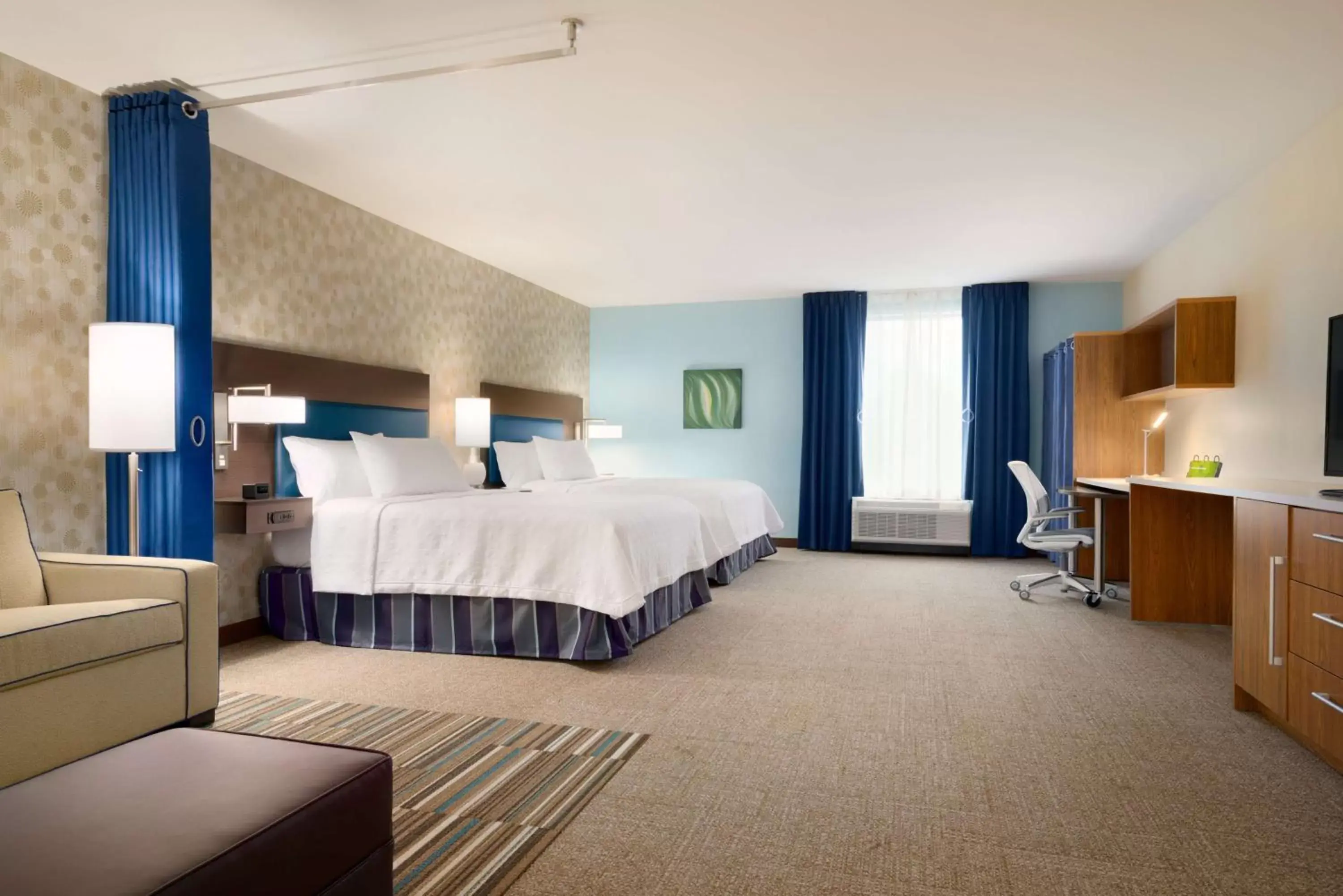 Queen Studio with Two Queen Beds - Non-Smoking in Home2 Suites By Hilton Joliet Plainfield Queen Studio with Two Queen Beds - Non-Smoking in Home2 Suites By Hilton Joliet Plainfield