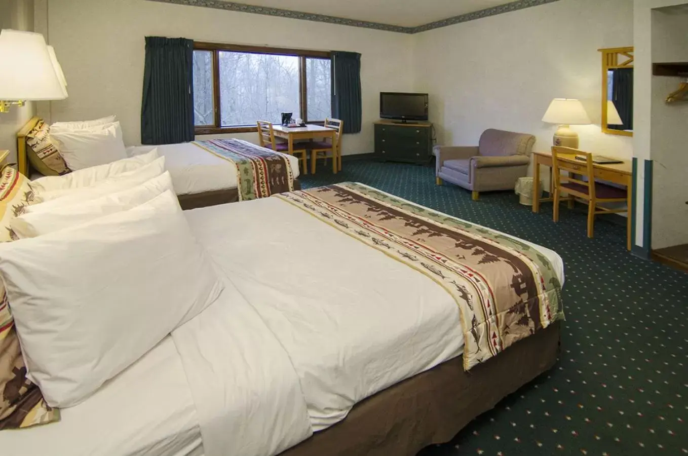 Queen Room with Two Queen Beds - Disability Access in Potawatomi Inn & Cabins Queen Room with Two Queen Beds - Disability Access in Potawatomi Inn & Cabins