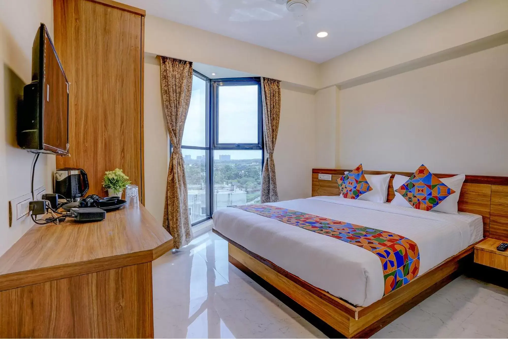 Superior Double Room in FabHotel Crystal Homes - nr Rajaram Bhiku stadium Superior Double Room in FabHotel Crystal Homes - nr Rajaram Bhiku stadium