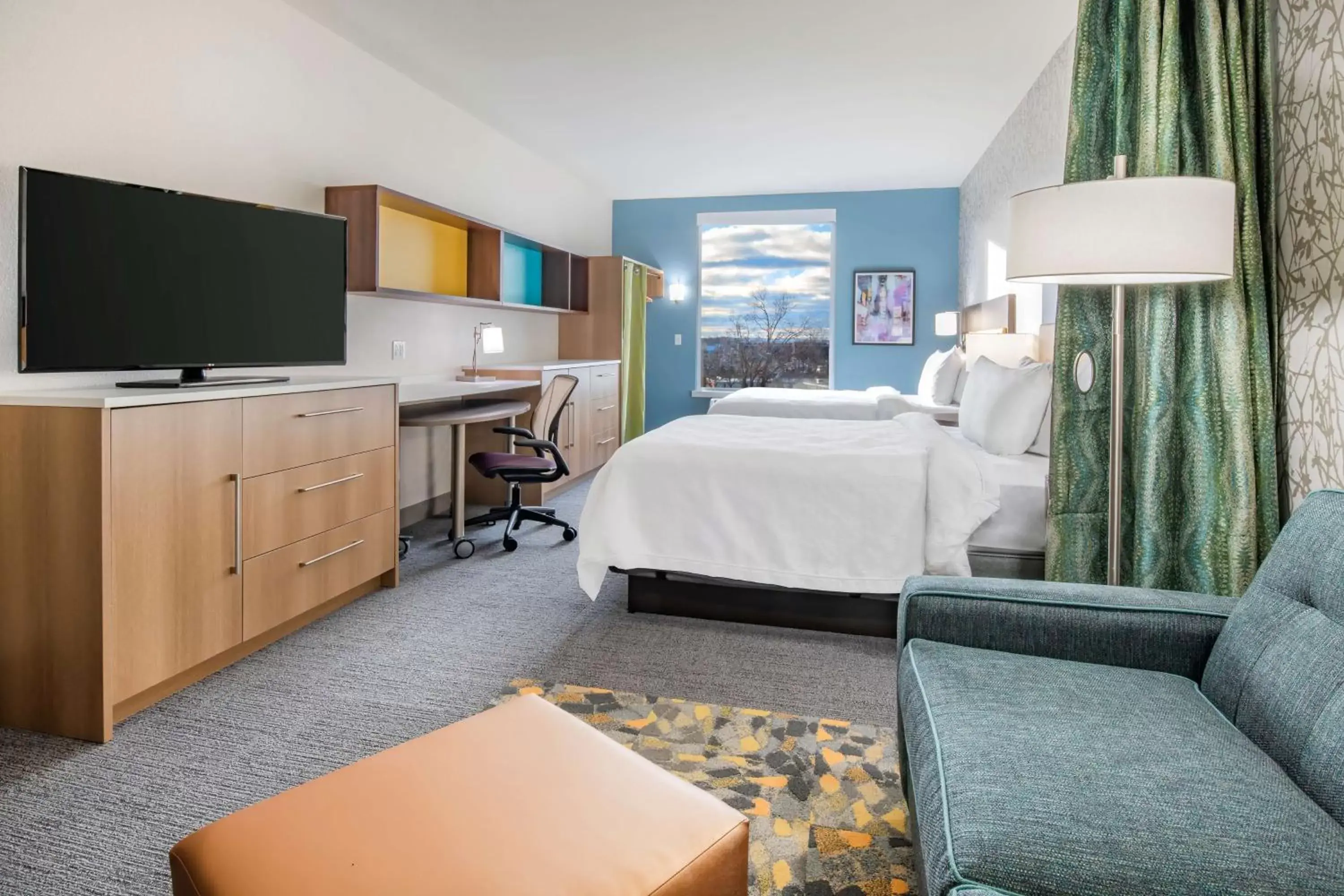 Queen Studio with Two Queen Beds - Non-Smoking in Home2 Suites By Hilton Wayne, NJ Queen Studio with Two Queen Beds - Non-Smoking in Home2 Suites By Hilton Wayne, NJ