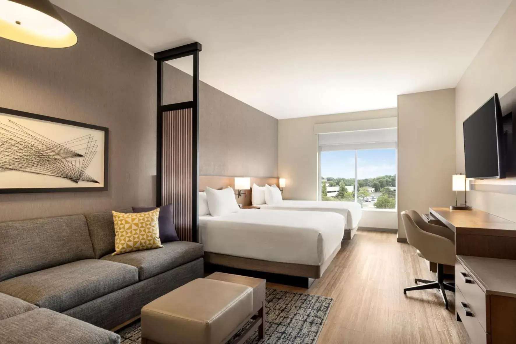 Queen Room with Two Queen Beds with Sofa Bed and Tub - Disability Access in Hyatt Place Columbus Polaris Queen Room with Two Queen Beds with Sofa Bed and Tub - Disability Access in Hyatt Place Columbus Polaris