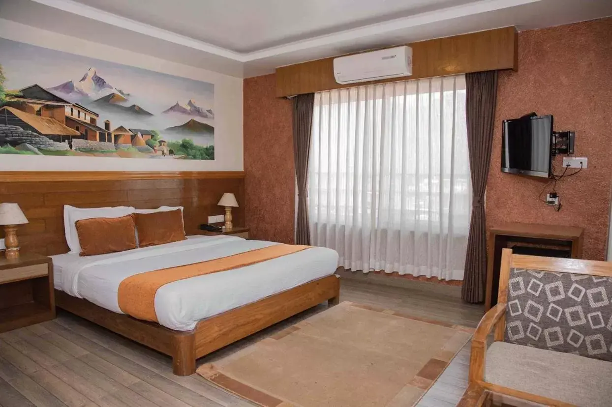 Deluxe Double Room with Balcony in Mount View Pokhara Deluxe Double Room with Balcony in Mount View Pokhara