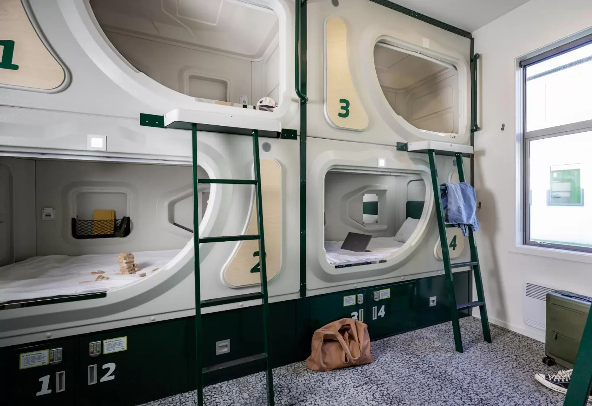 Private Single Pod in 8 Share Room in Jucy Snooze Christchurch Airport Private Single Pod in 8 Share Room in Jucy Snooze Christchurch Airport