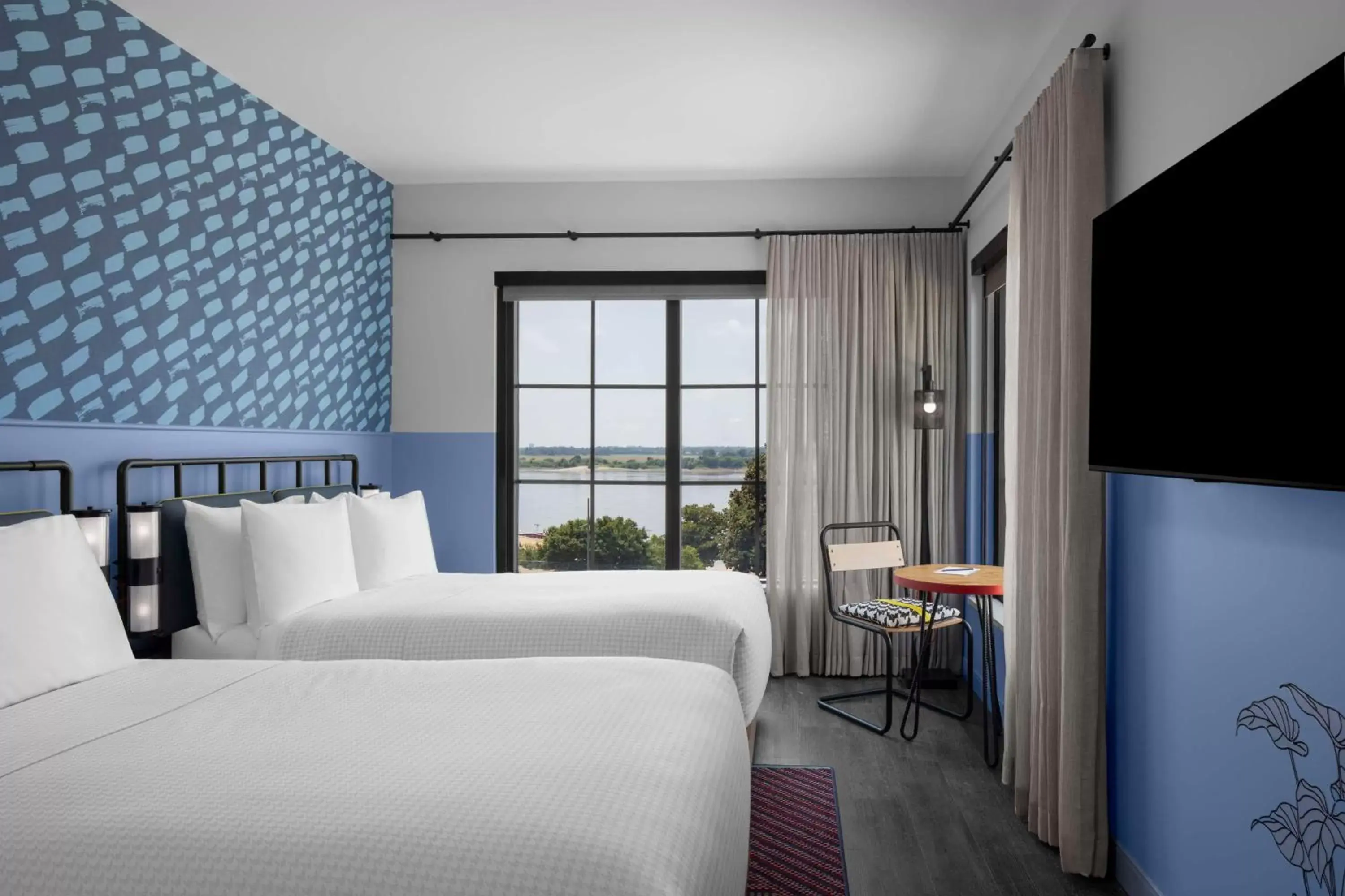 Corner Double Room with Two Double Beds and View in Caption By Hyatt Beale Street Memphis Corner Double Room with Two Double Beds and View in Caption By Hyatt Beale Street Memphis