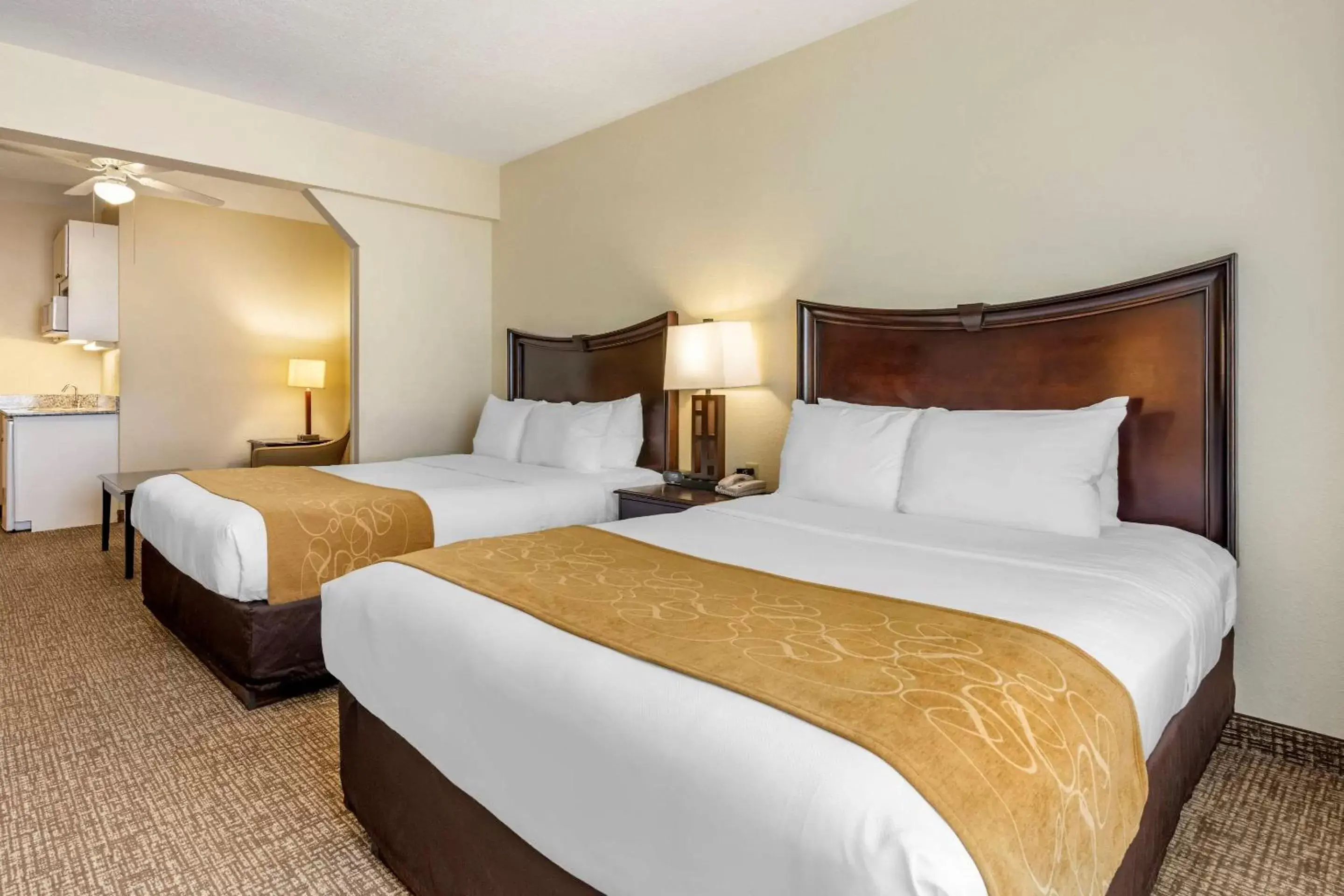 Queen Suite with Two Queen Beds and Roll-In Shower - Accessible/Non-Smoking in Comfort Suites Maingate East Queen Suite with Two Queen Beds and Roll-In Shower - Accessible/Non-Smoking in Comfort Suites Maingate East