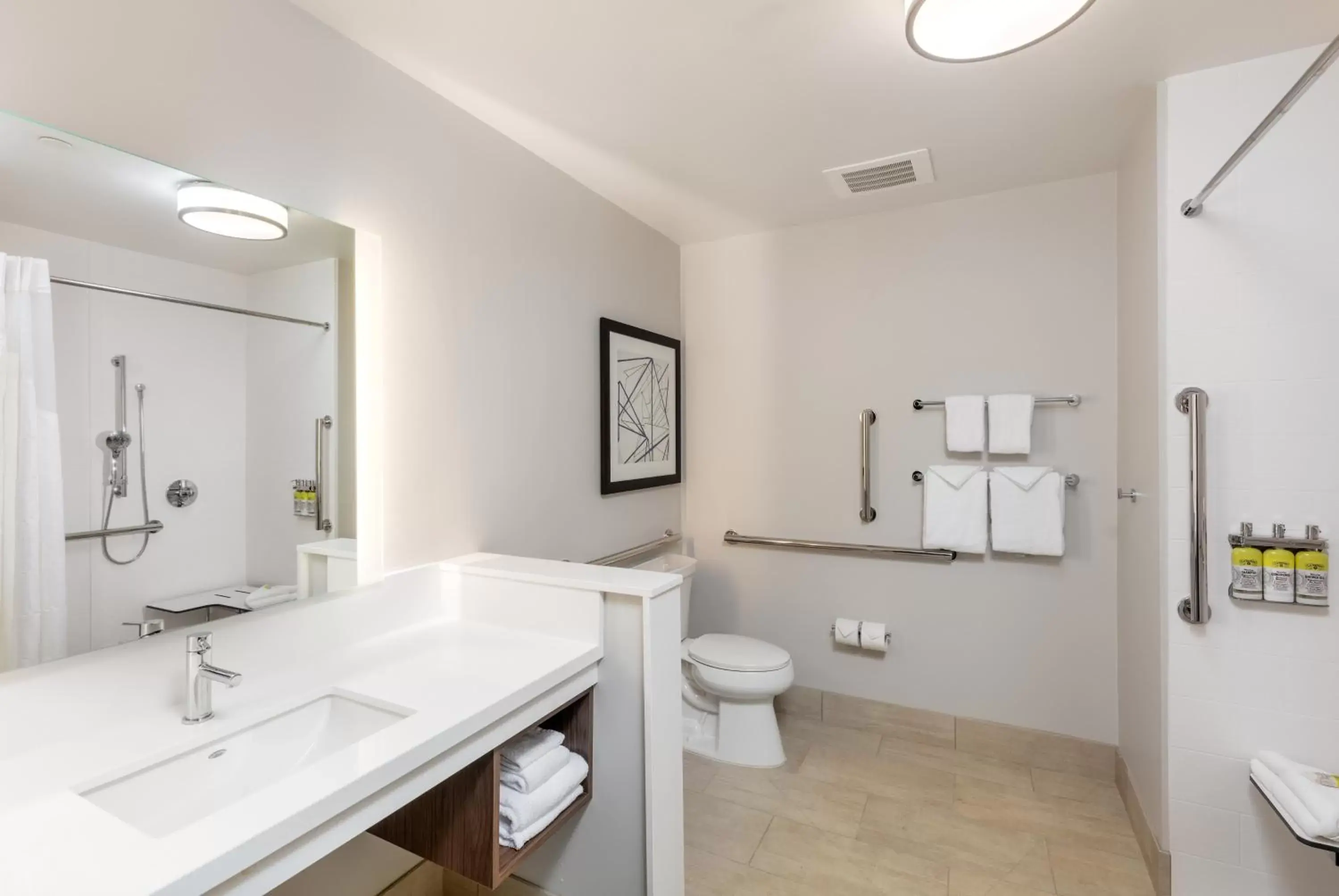 Standard King Room with Roll-in Shower - Mobility Accessible in Holiday Inn Express & Suites - Moreno Valley - Riverside by IHG Standard King Room with Roll-in Shower - Mobility Accessible in Holiday Inn Express & Suites - Moreno Valley - Riverside by IHG