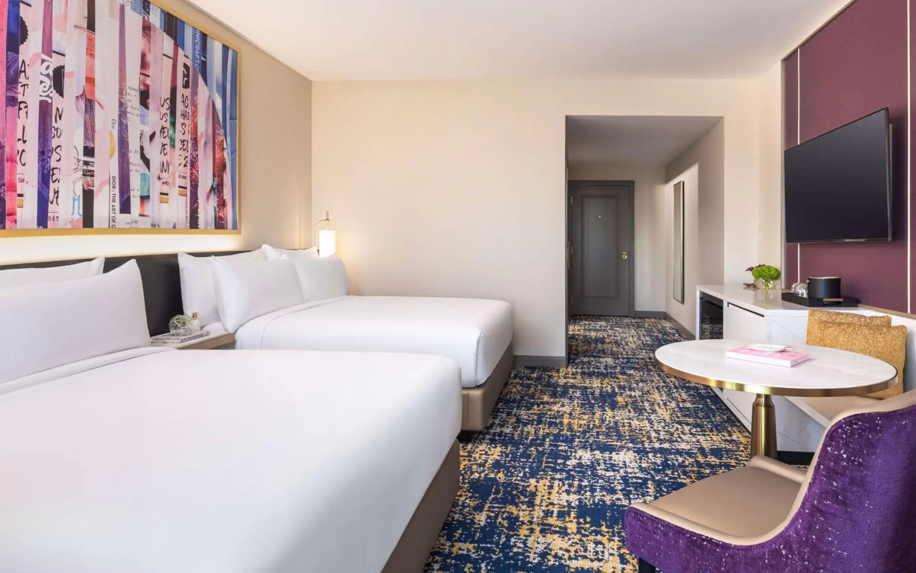 Deluxe Queen Room with Two Queen Beds - Hearing Accessible in Las Vegas Hilton At Resorts World Deluxe Queen Room with Two Queen Beds - Hearing Accessible in Las Vegas Hilton At Resorts World