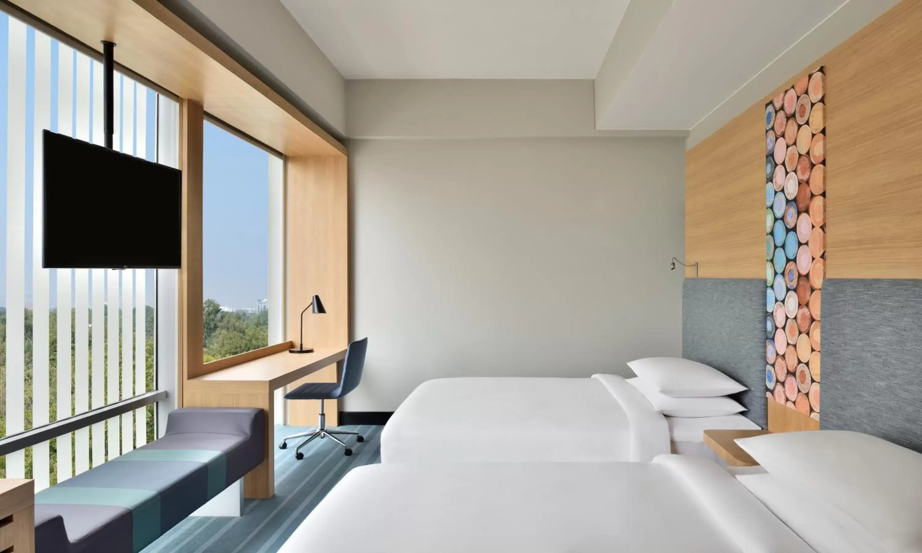 2 Twin/Single Beds, City View, Aloft Room - single occupancy in Aloft New Delhi Aerocity 2 Twin/Single Beds, City View, Aloft Room - single occupancy in Aloft New Delhi Aerocity