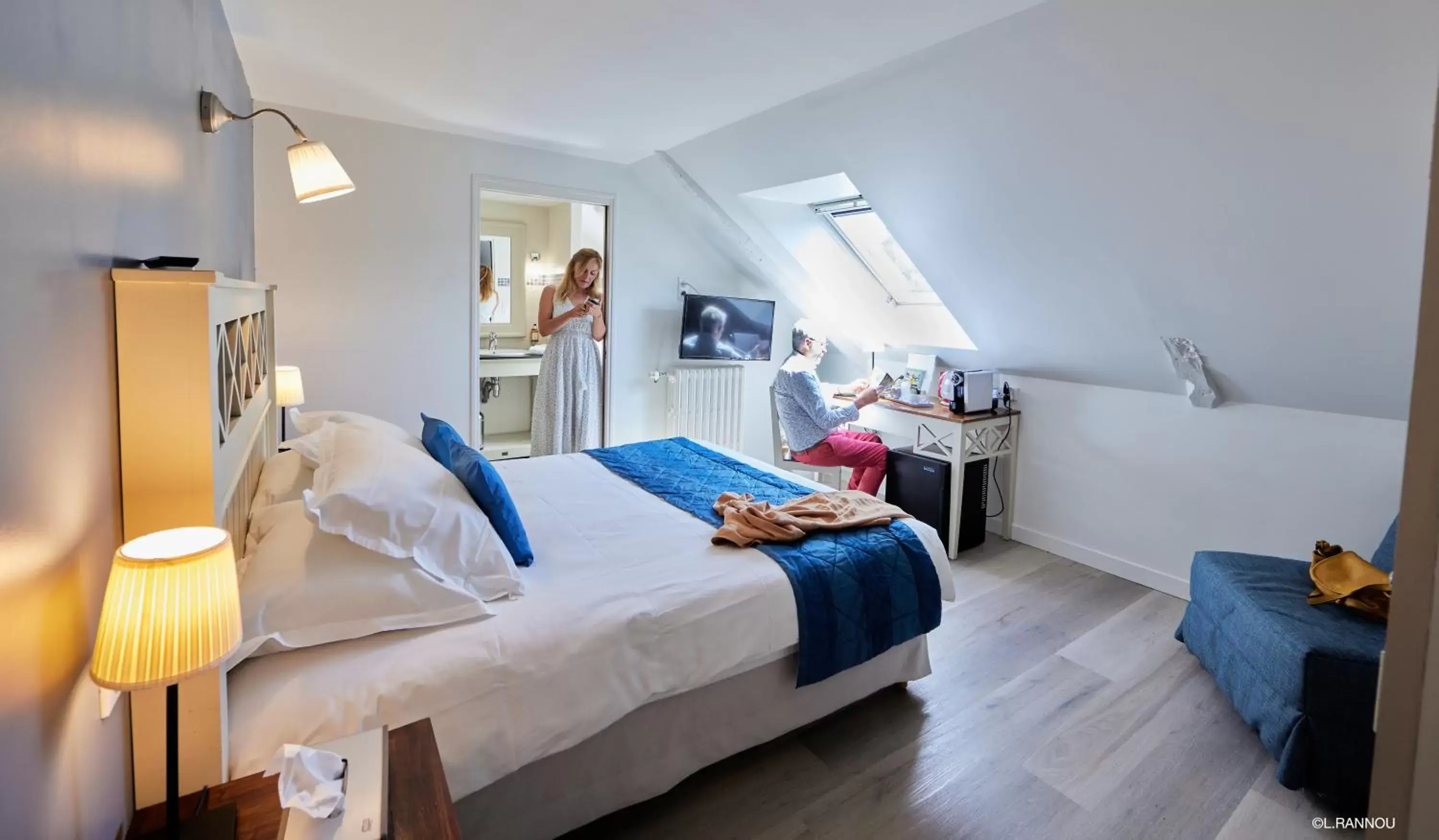 Comfort Double Room in Logis Hotel, restaurant et spa Le Relais De Broceliande Comfort Double Room in Logis Hotel, restaurant et spa Le Relais De Broceliande