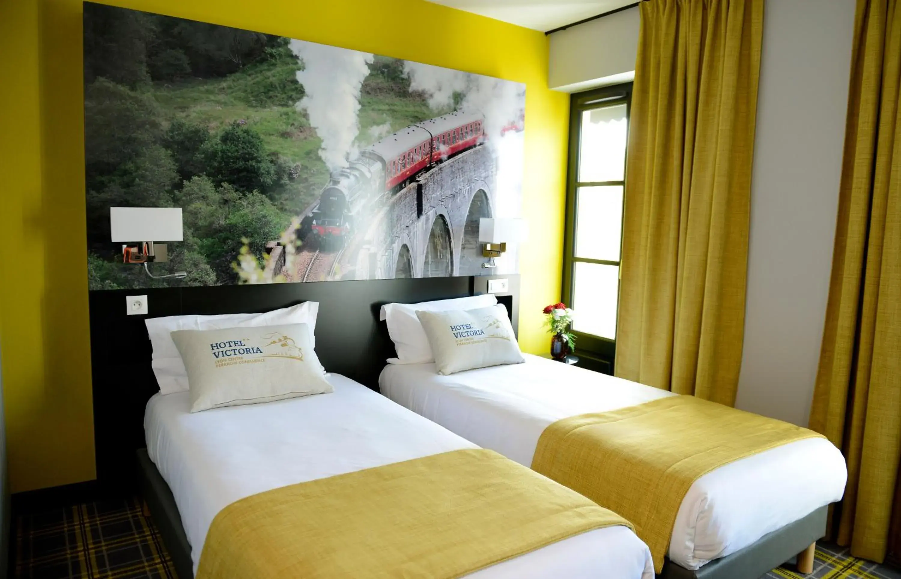 Twin Room in Hotel Victoria Lyon Perrache Confluence Twin Room in Hotel Victoria Lyon Perrache Confluence