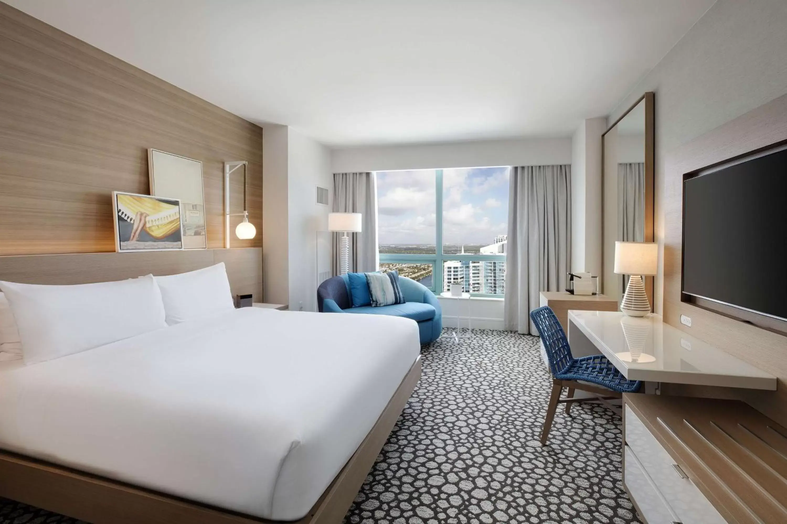King Room with Partial Ocean View - High Floor in The Diplomat Beach Resort Hollywood, Curio Collection by Hilton King Room with Partial Ocean View - High Floor in The Diplomat Beach Resort Hollywood, Curio Collection by Hilton