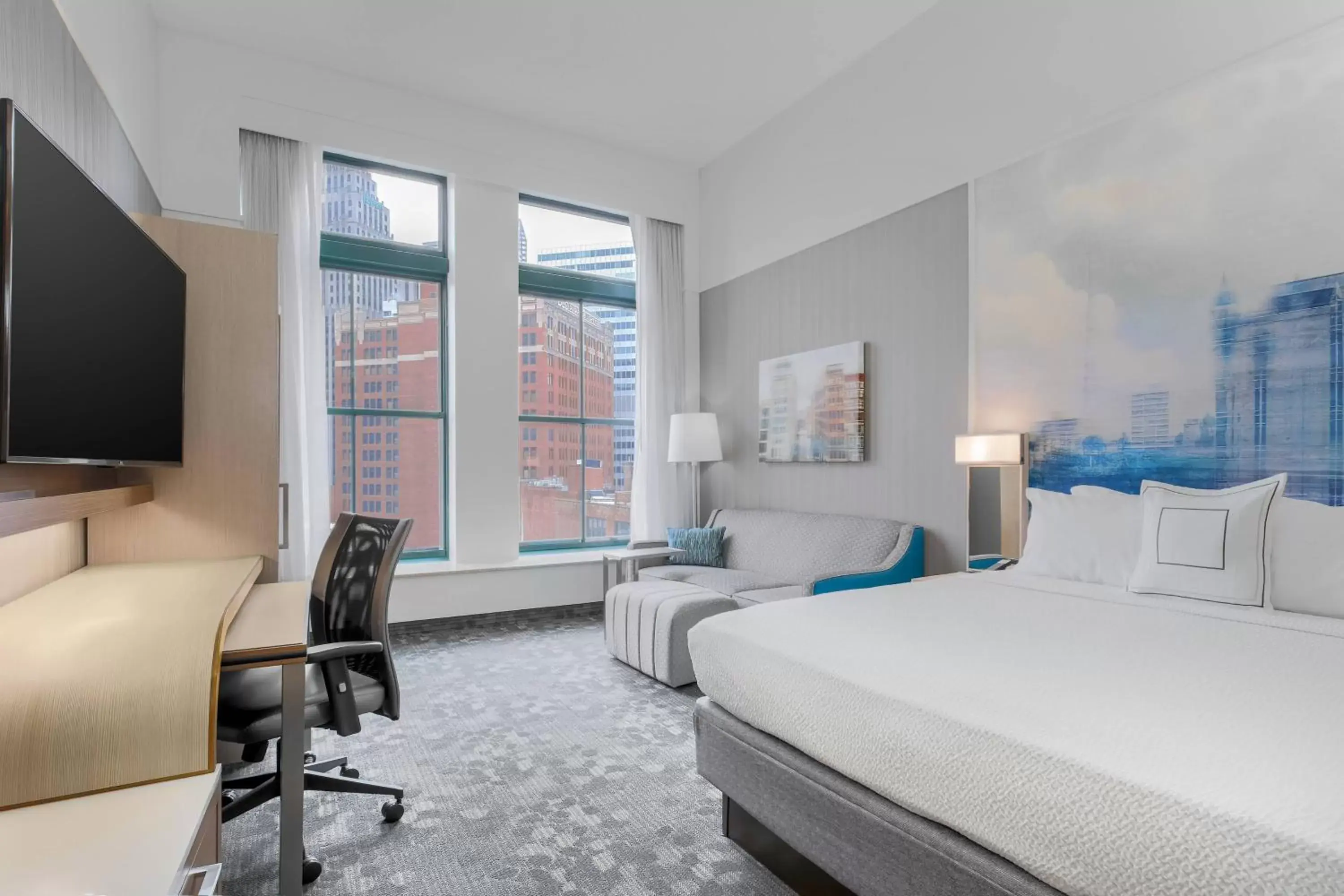 King Room with Sofa Bed and City View in Courtyard by Marriott Pittsburgh Downtown King Room with Sofa Bed and City View in Courtyard by Marriott Pittsburgh Downtown