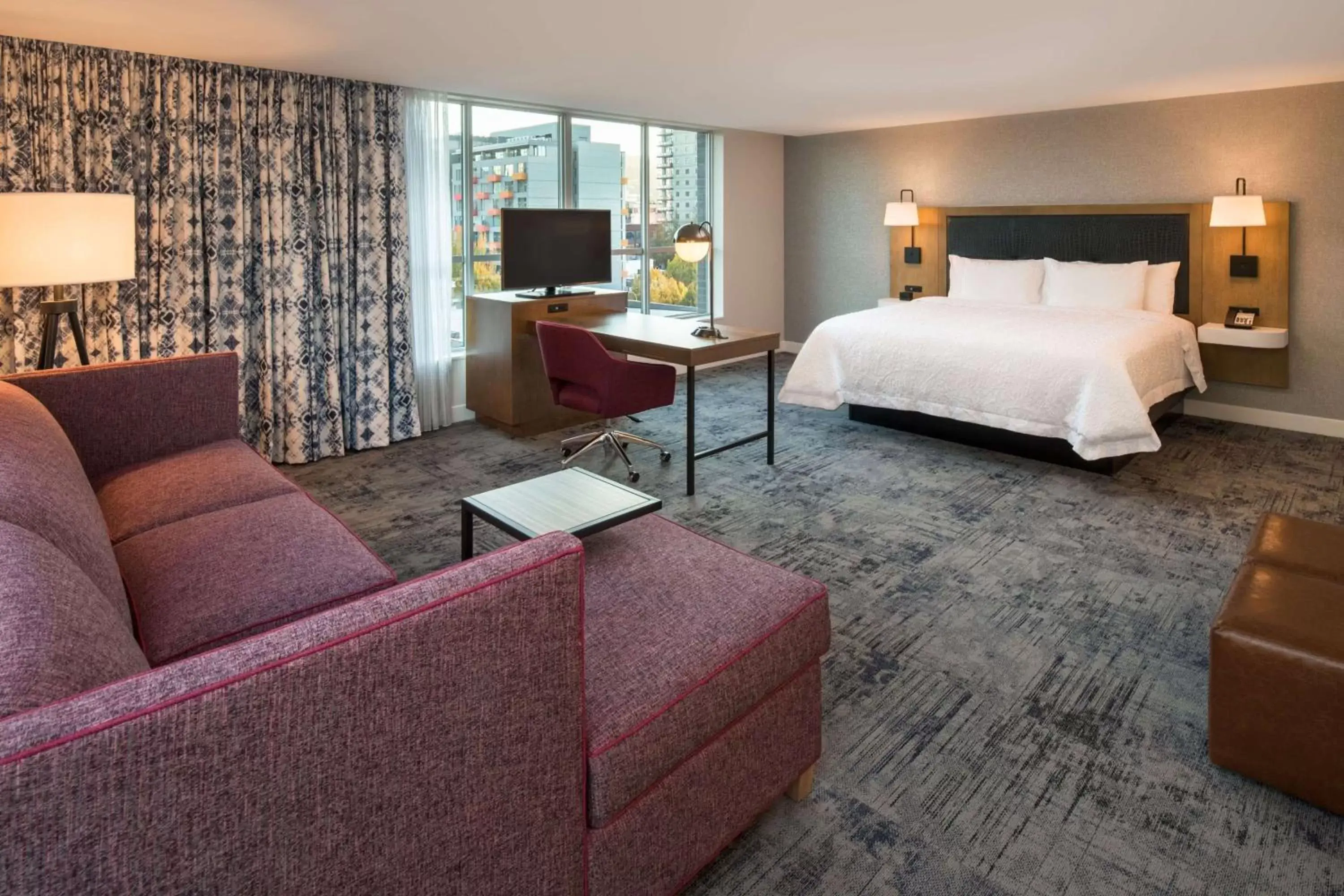 King Studio Suite with Sofa Bed - Hearing Access/Non-Smoking in Hampton Inn And Suites By Hilton Portland-Pearl District King Studio Suite with Sofa Bed - Hearing Access/Non-Smoking in Hampton Inn And Suites By Hilton Portland-Pearl District