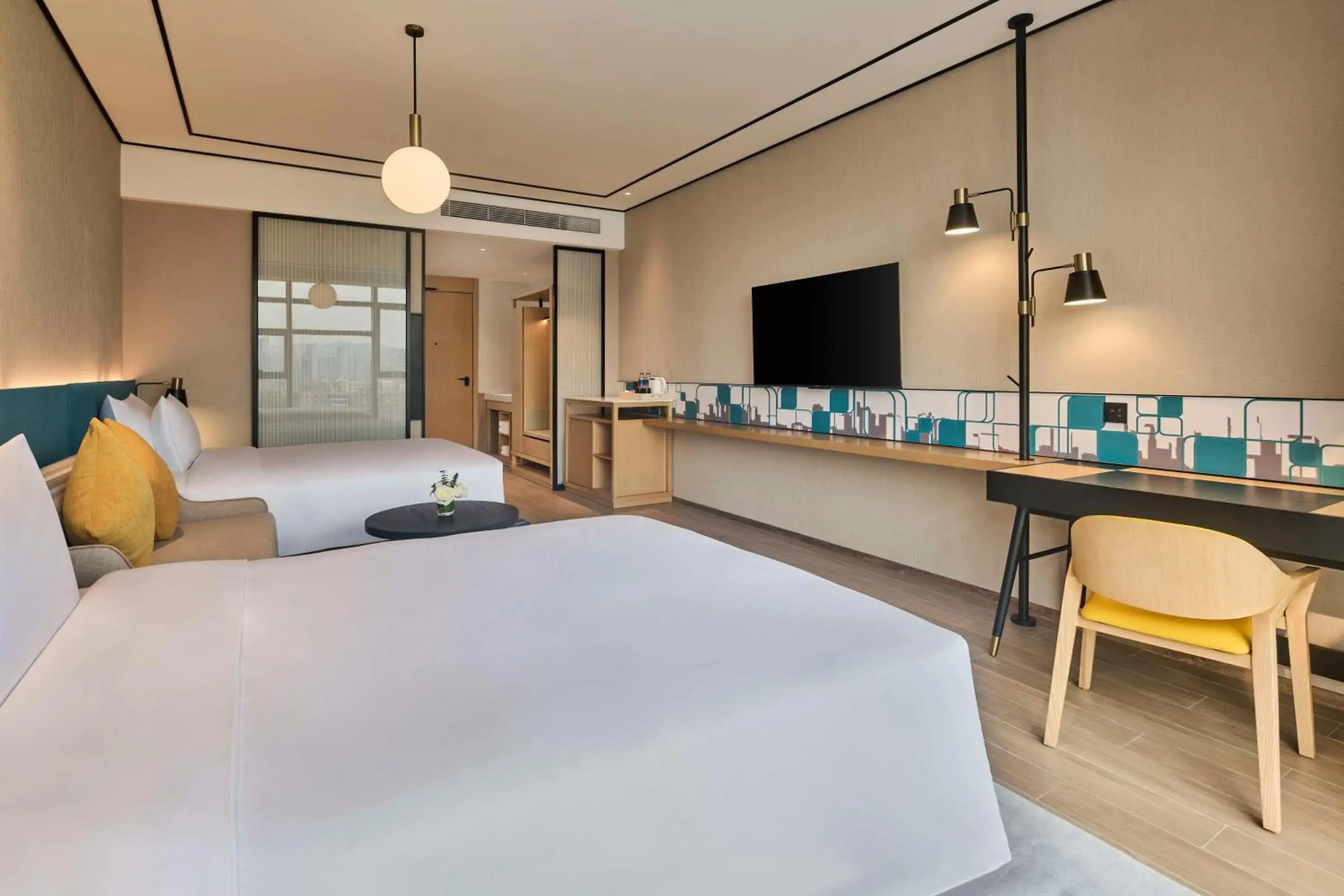 Twin Room - High Floor in Hilton Garden Inn Zhuhai Jinan University Twin Room - High Floor in Hilton Garden Inn Zhuhai Jinan University