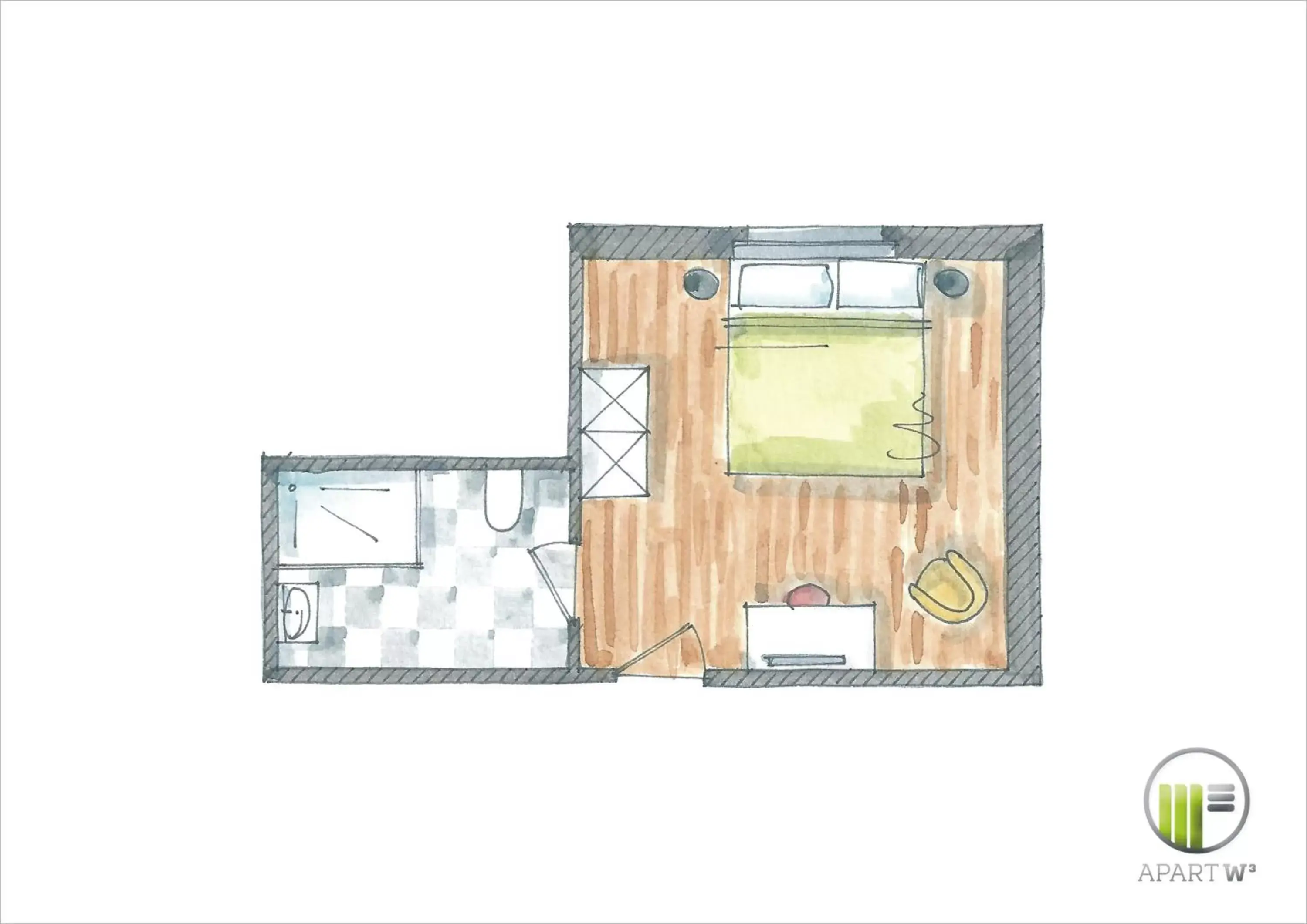 Double Room - single occupancy in City Hotel ApartW3 - kostenlos parken Double Room - single occupancy in City Hotel ApartW3 - kostenlos parken