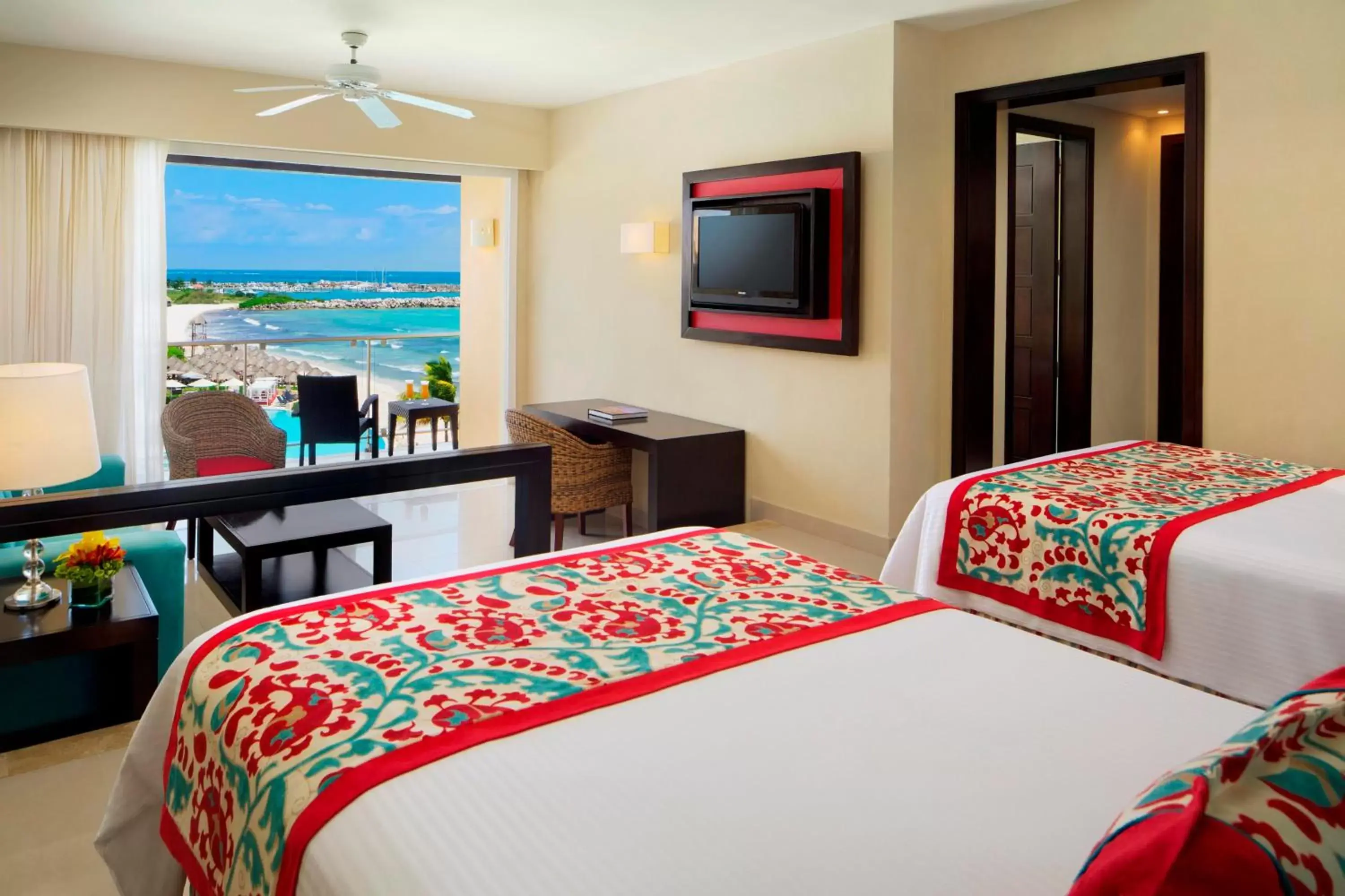 Junior Suite with Ocean View Two Double Beds - single occupancy in Dreams Jade Resort & Spa - All Inclusive Junior Suite with Ocean View Two Double Beds - single occupancy in Dreams Jade Resort & Spa - All Inclusive
