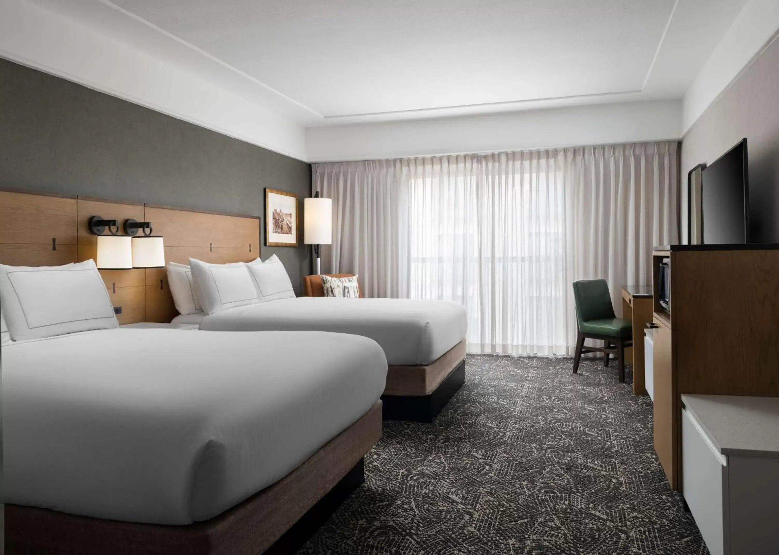 Executive Double Room with Two Double Beds in Hilton Stockton Executive Double Room with Two Double Beds in Hilton Stockton