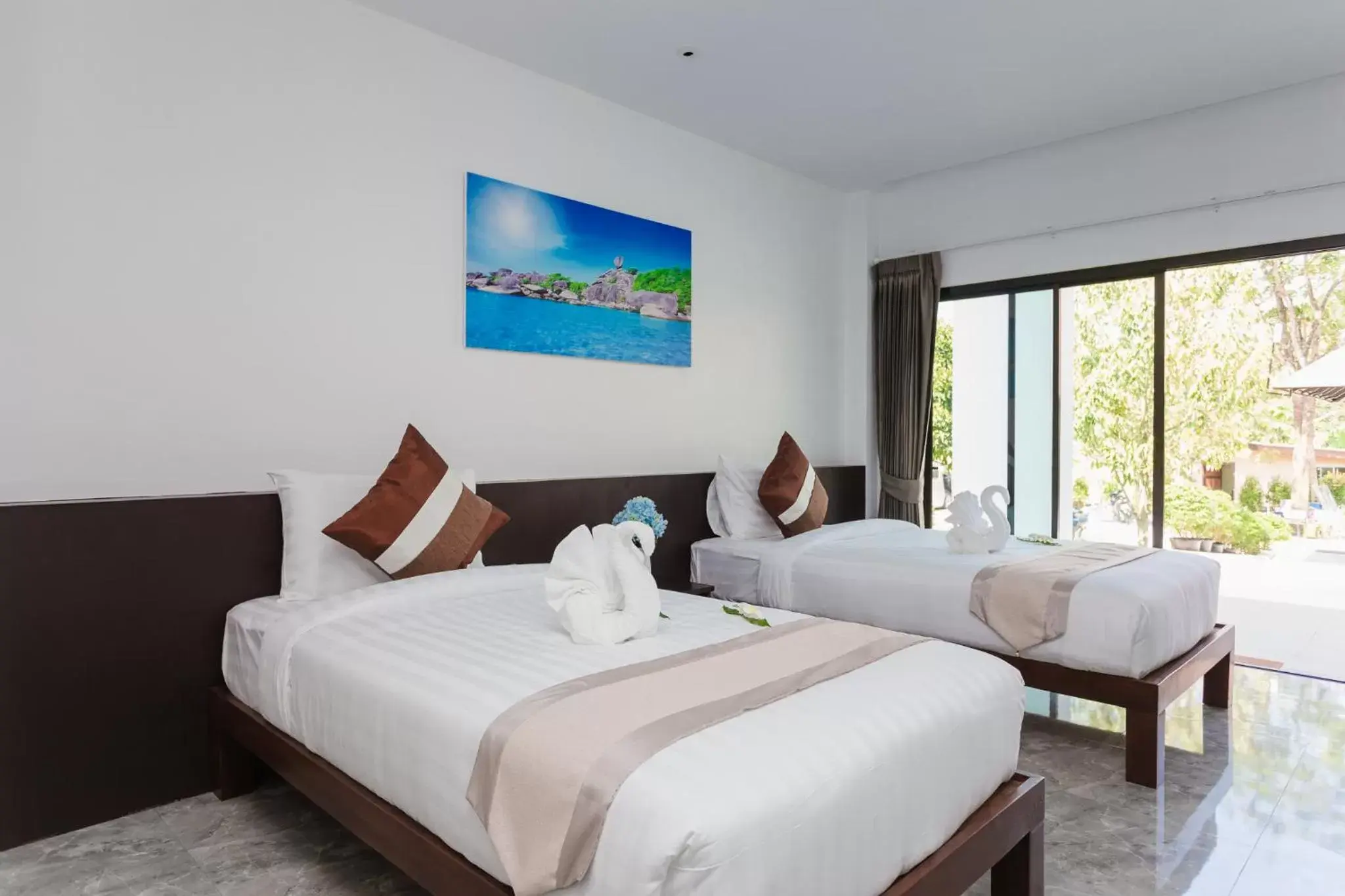 Deluxe Twin Room with Balcony in The Retreat Khaolak Resort - SHA Extra Plus Deluxe Twin Room with Balcony in The Retreat Khaolak Resort - SHA Extra Plus