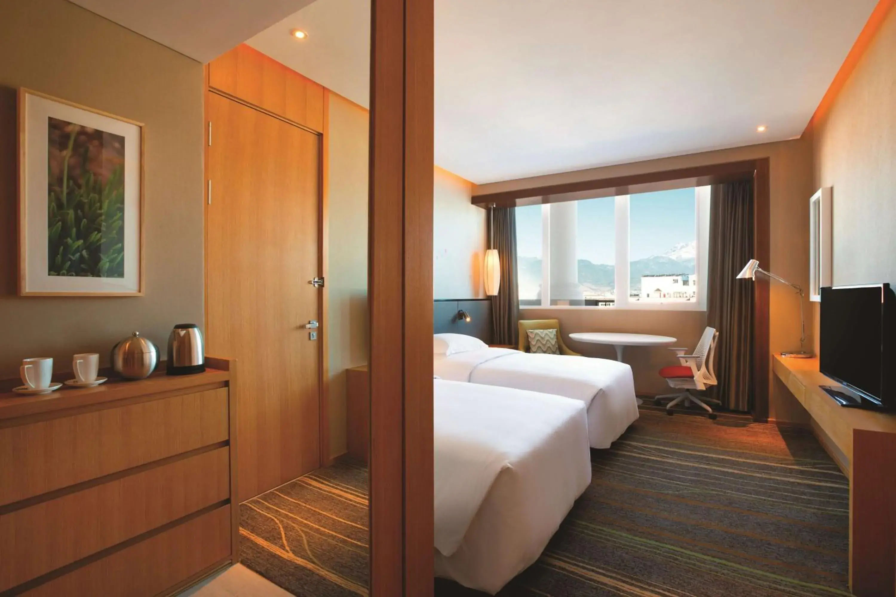 Twin Room with City View in Hilton Garden Inn Lijiang Twin Room with City View in Hilton Garden Inn Lijiang