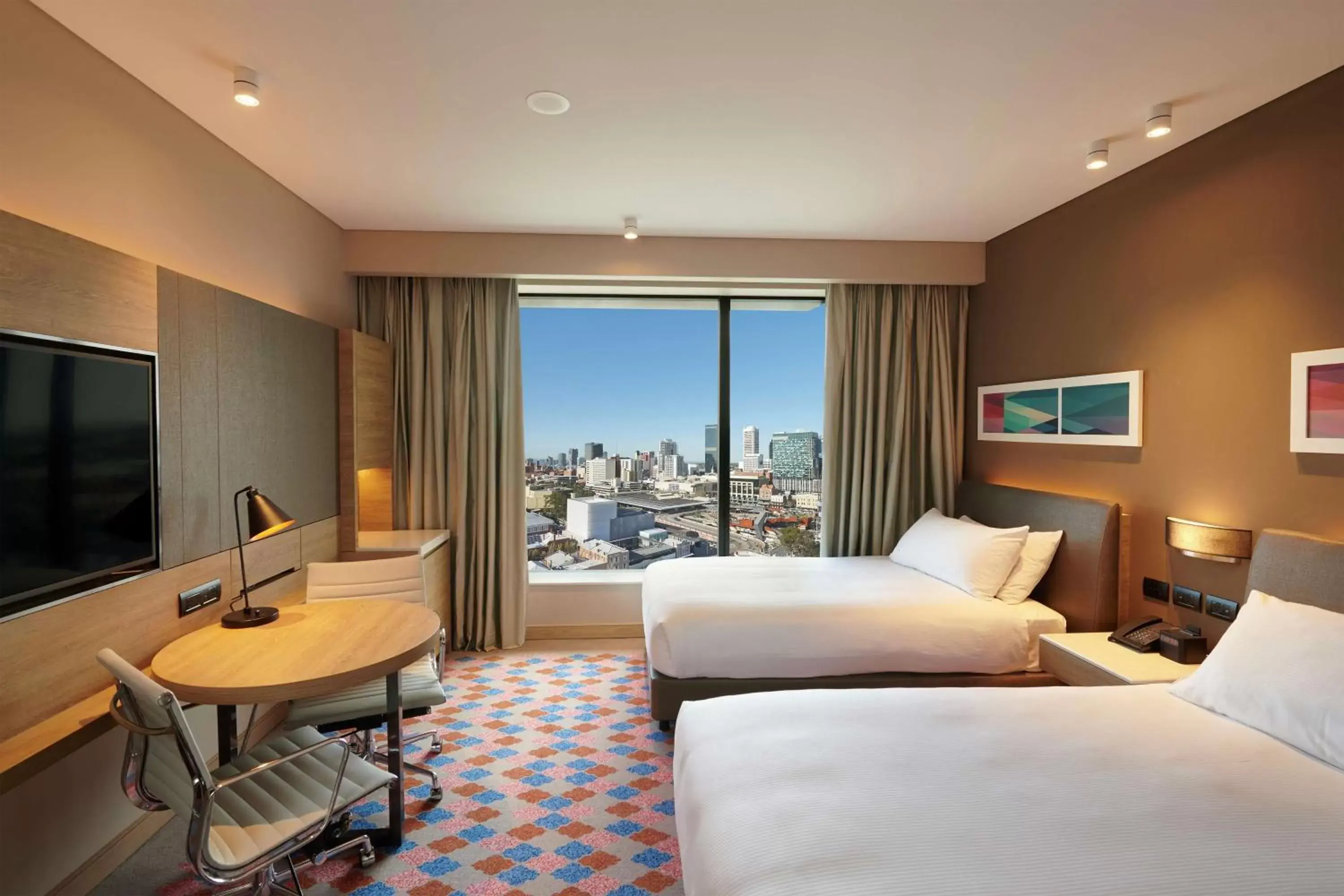 Twin Room with Panoramic View in Doubletree By Hilton Perth Northbridge Twin Room with Panoramic View in Doubletree By Hilton Perth Northbridge