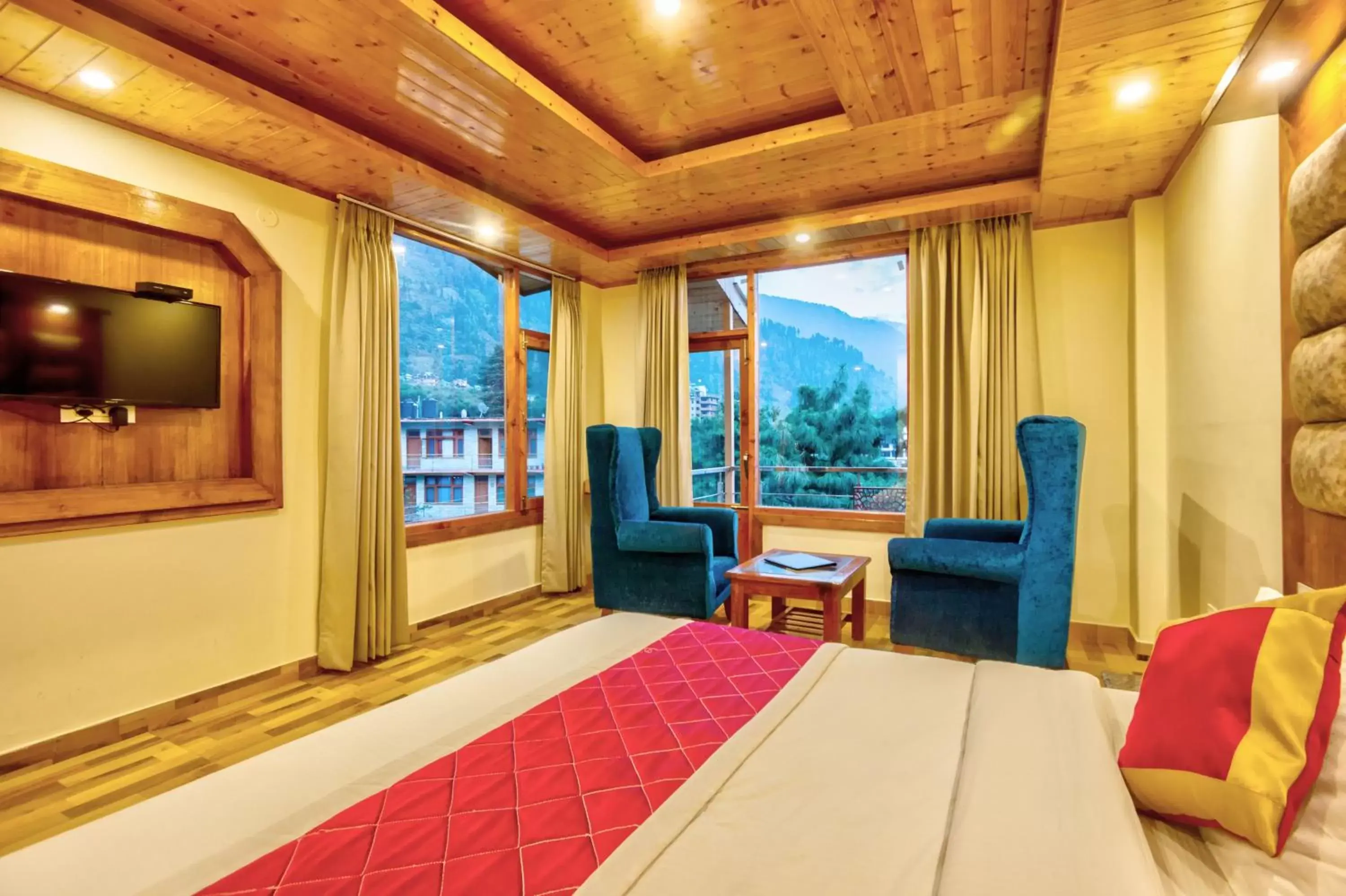 Deluxe Double Room with Balcony in Snow City's Montana Blues Resort Manali - Heated & Air-Cooled Stay Deluxe Double Room with Balcony in Snow City's Montana Blues Resort Manali - Heated & Air-Cooled Stay
