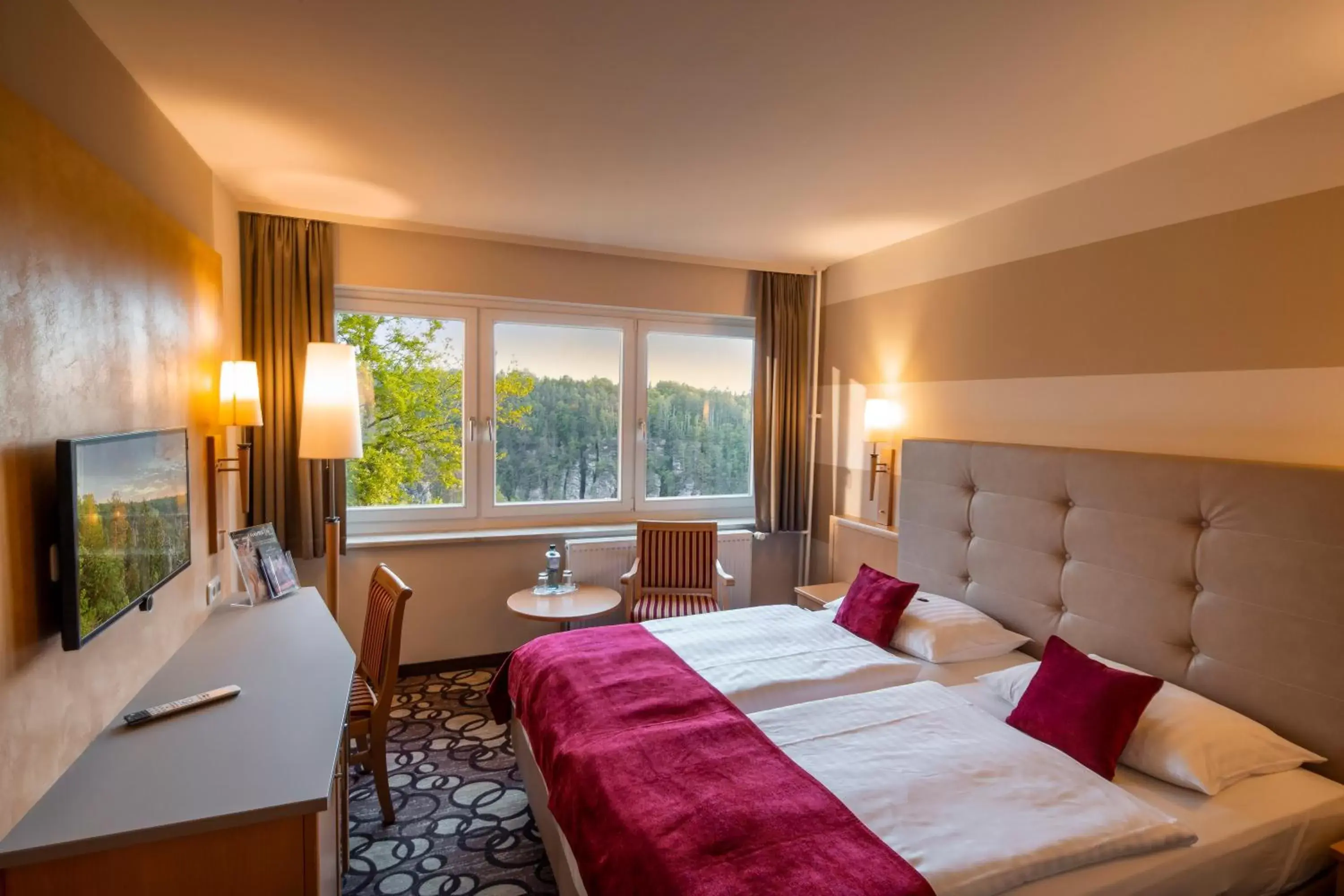 Double Room with Mountain View in Berghotel Bastei Double Room with Mountain View in Berghotel Bastei