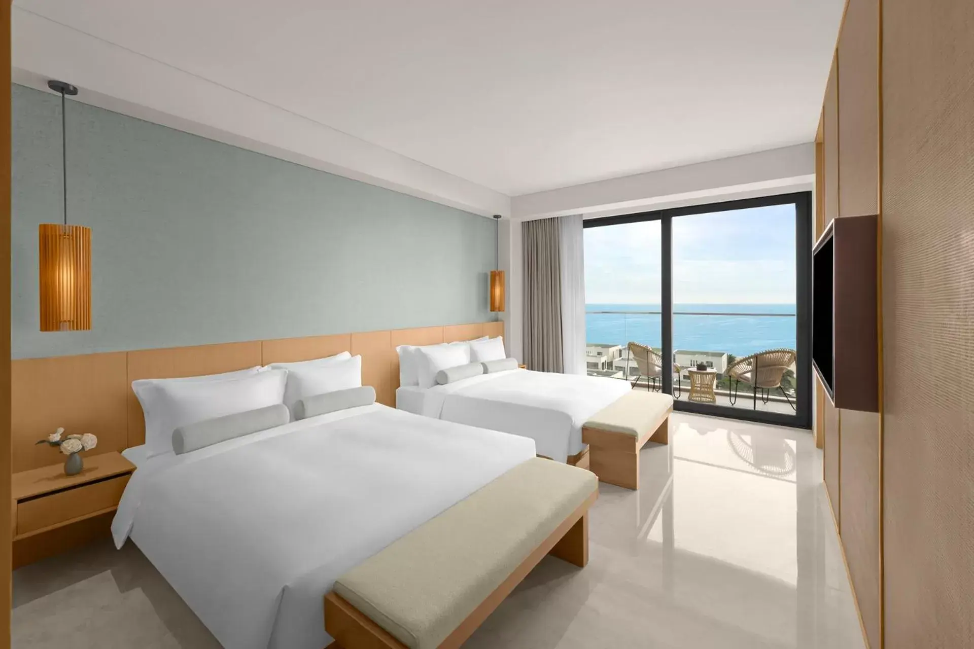 Monogram Suite Twin Ocean View with Monogram Lounge Access - Mini-bar included once per stay, Daily Guest Activities in Shilla Monogram Danang Monogram Suite Twin Ocean View with Monogram Lounge Access - Mini-bar included once per stay, Daily Guest Activities in Shilla Monogram Danang