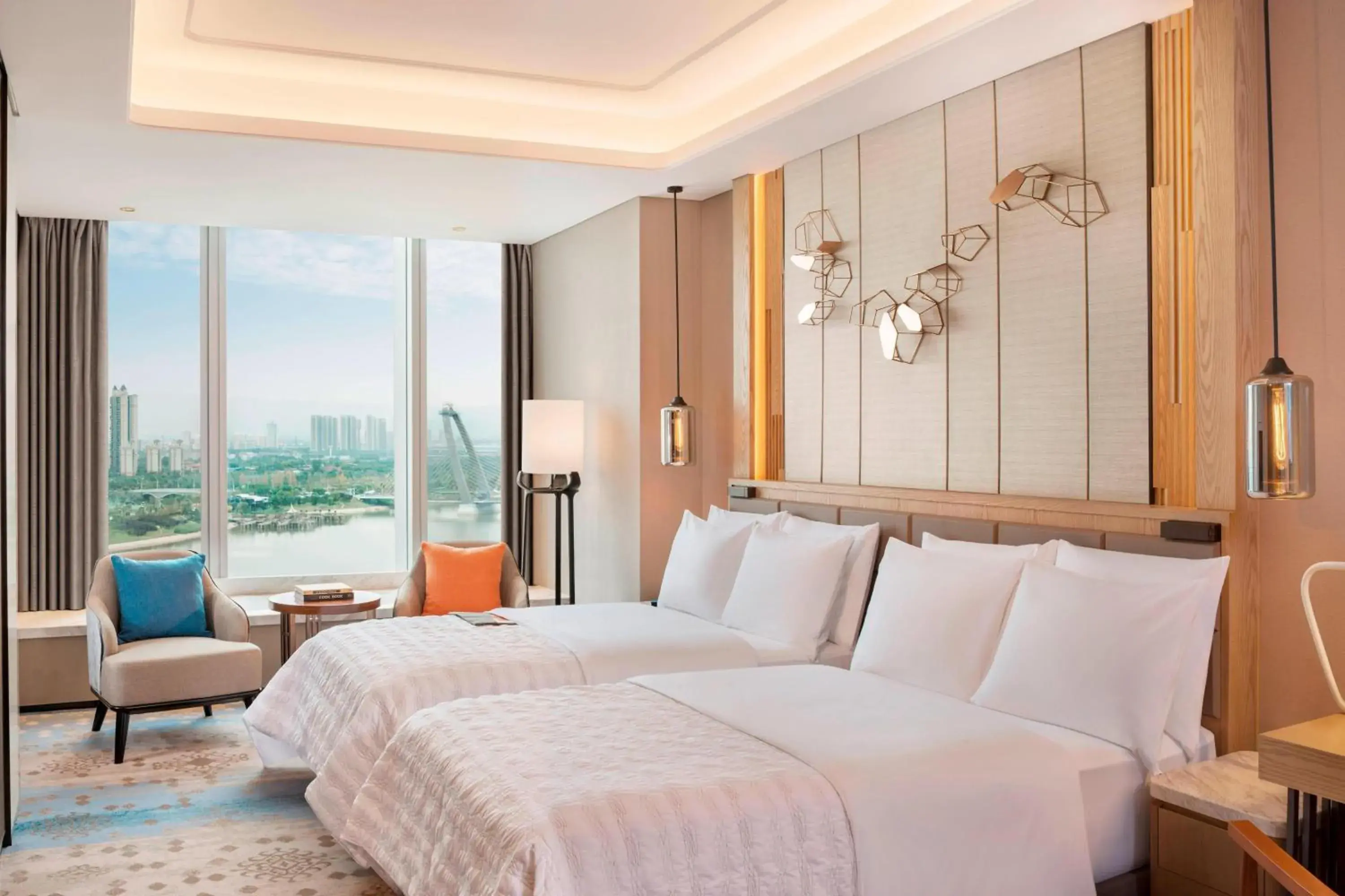 Classic Twin Room with River View in Le Meridien Xi'an Chanba Classic Twin Room with River View in Le Meridien Xi'an Chanba