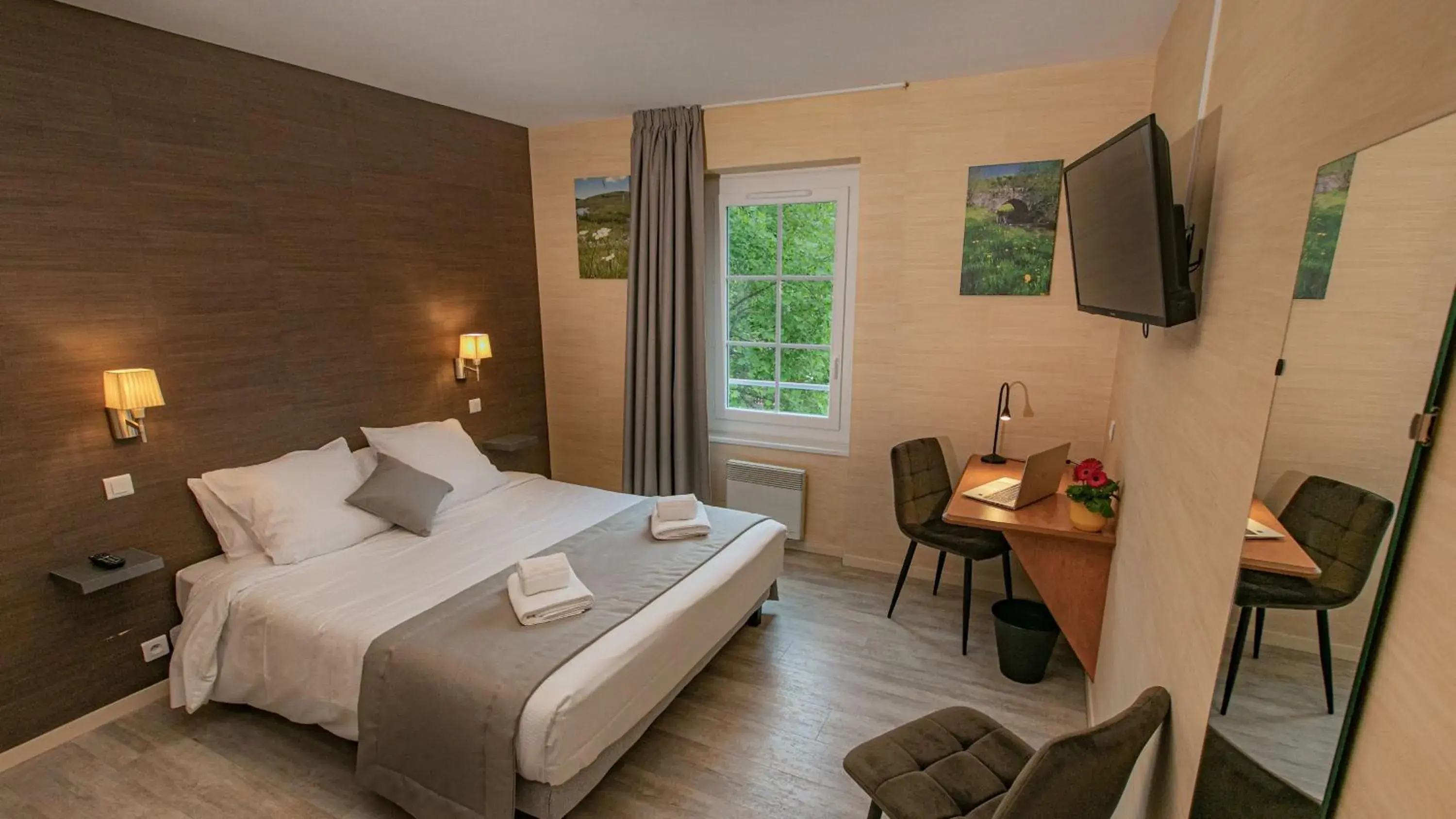 Double Room - single occupancy in LOGIS HOTEL L'HÔTEL DES BAINS - Salles-la-Source Double Room - single occupancy in LOGIS HOTEL L'HÔTEL DES BAINS - Salles-la-Source