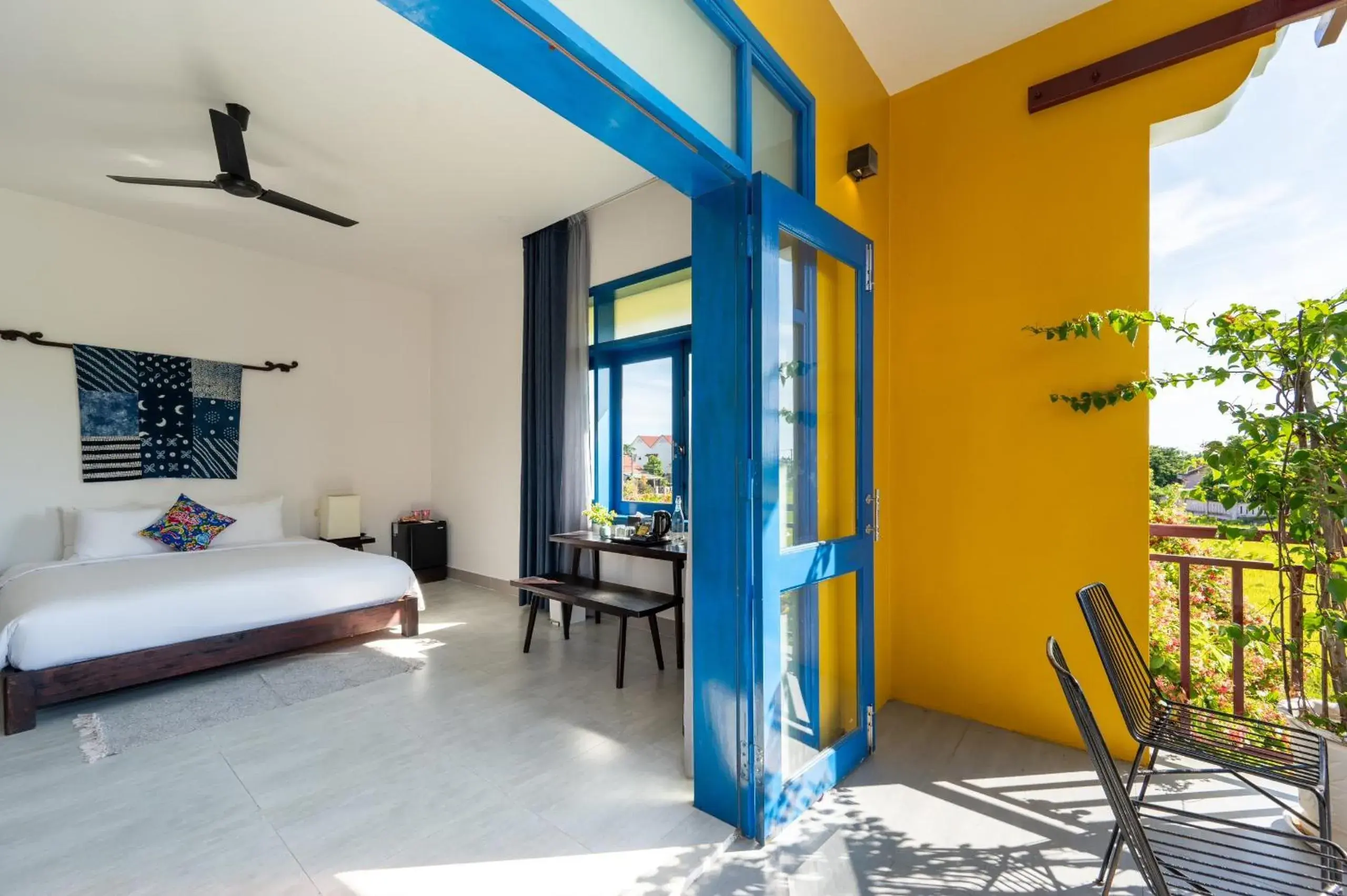 Deluxe Double Room with Balcony in Chez Mimosa Rice Field Retreat Deluxe Double Room with Balcony in Chez Mimosa Rice Field Retreat