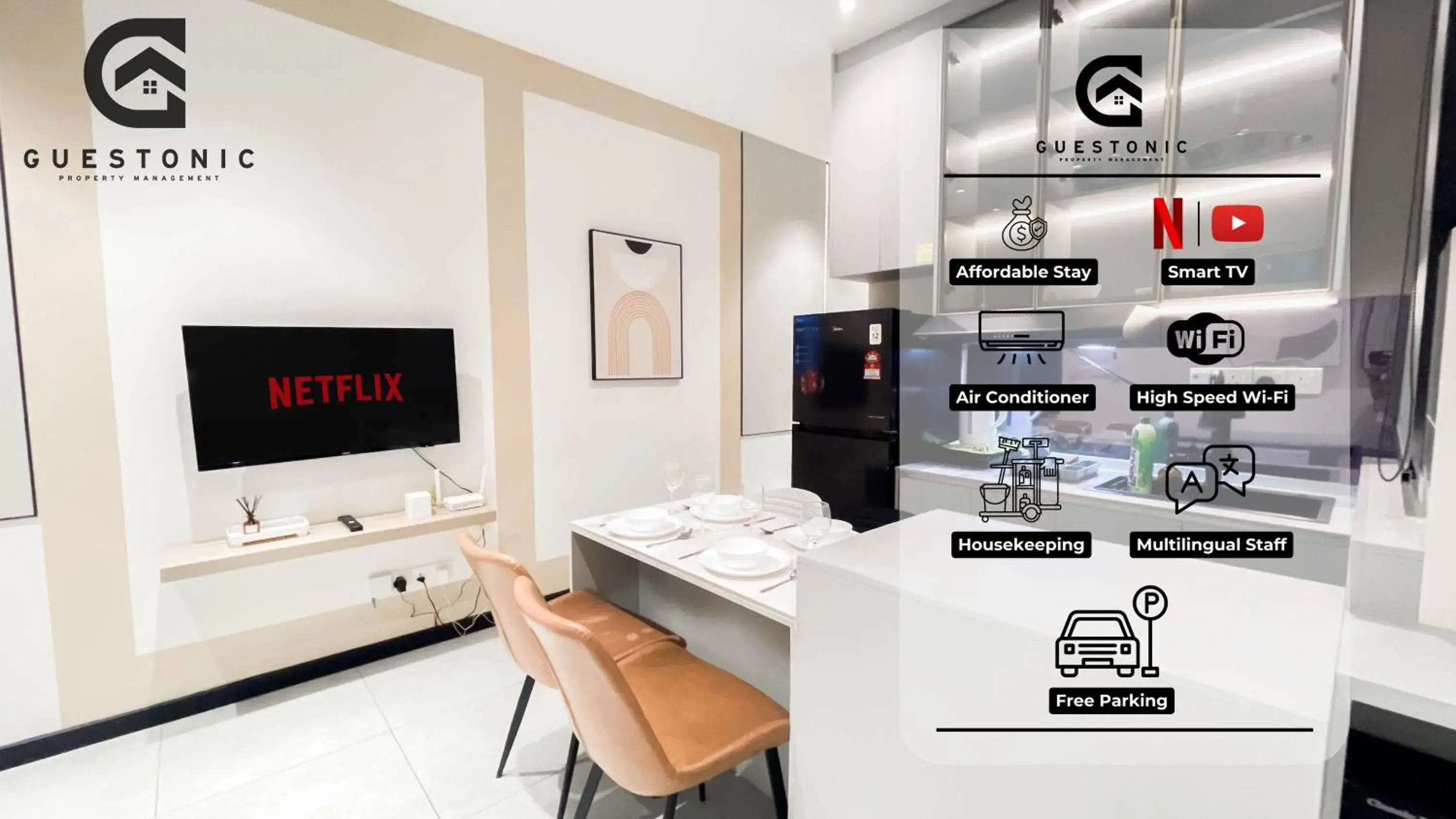 Three-Bedroom Apartment in NeuSuite Cozy Studio by GUESTONIC Three-Bedroom Apartment in NeuSuite Cozy Studio by GUESTONIC