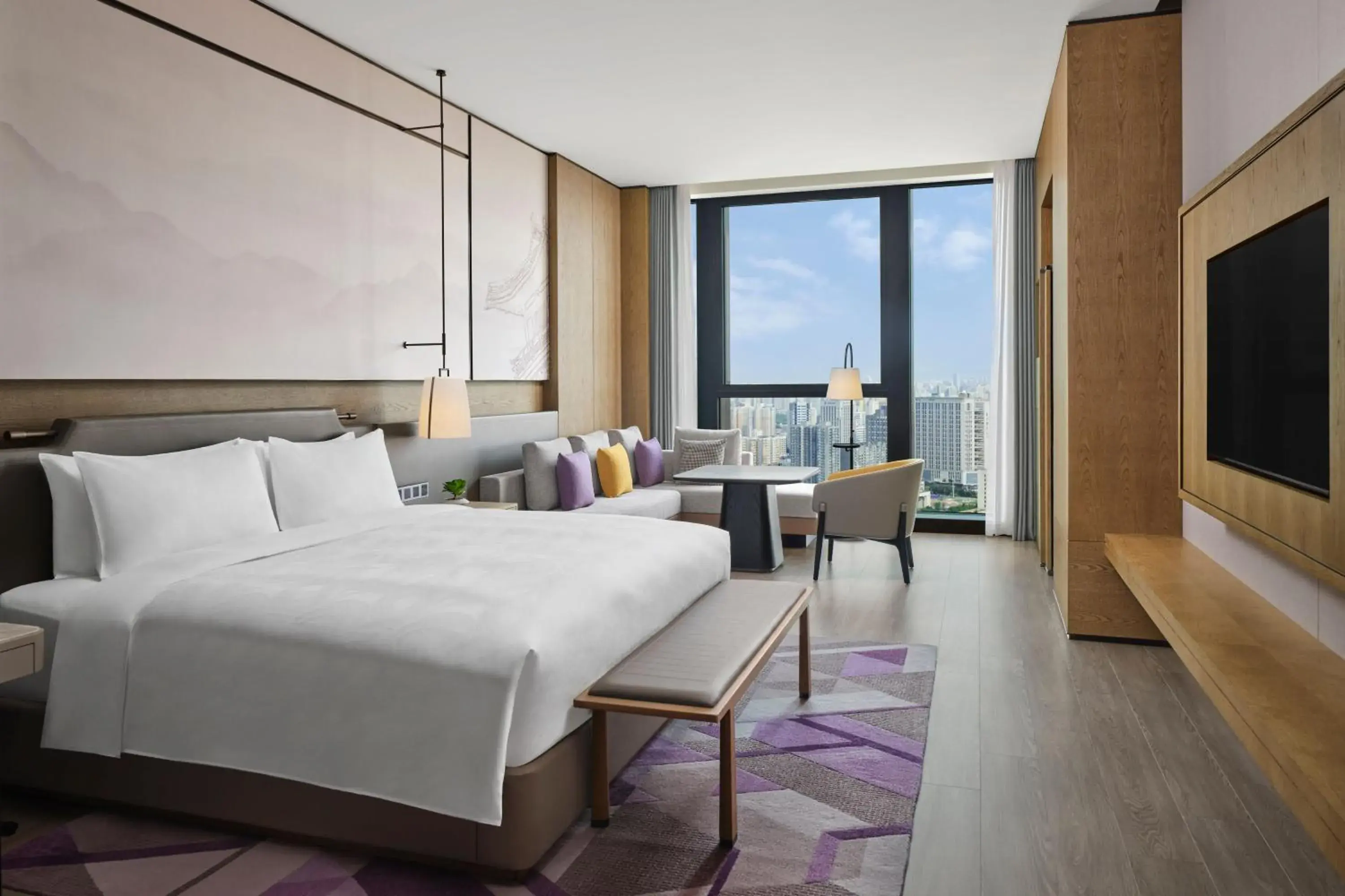 Premier King Room with City View in JW Marriott Hotel Xi'an Southwest Premier King Room with City View in JW Marriott Hotel Xi'an Southwest