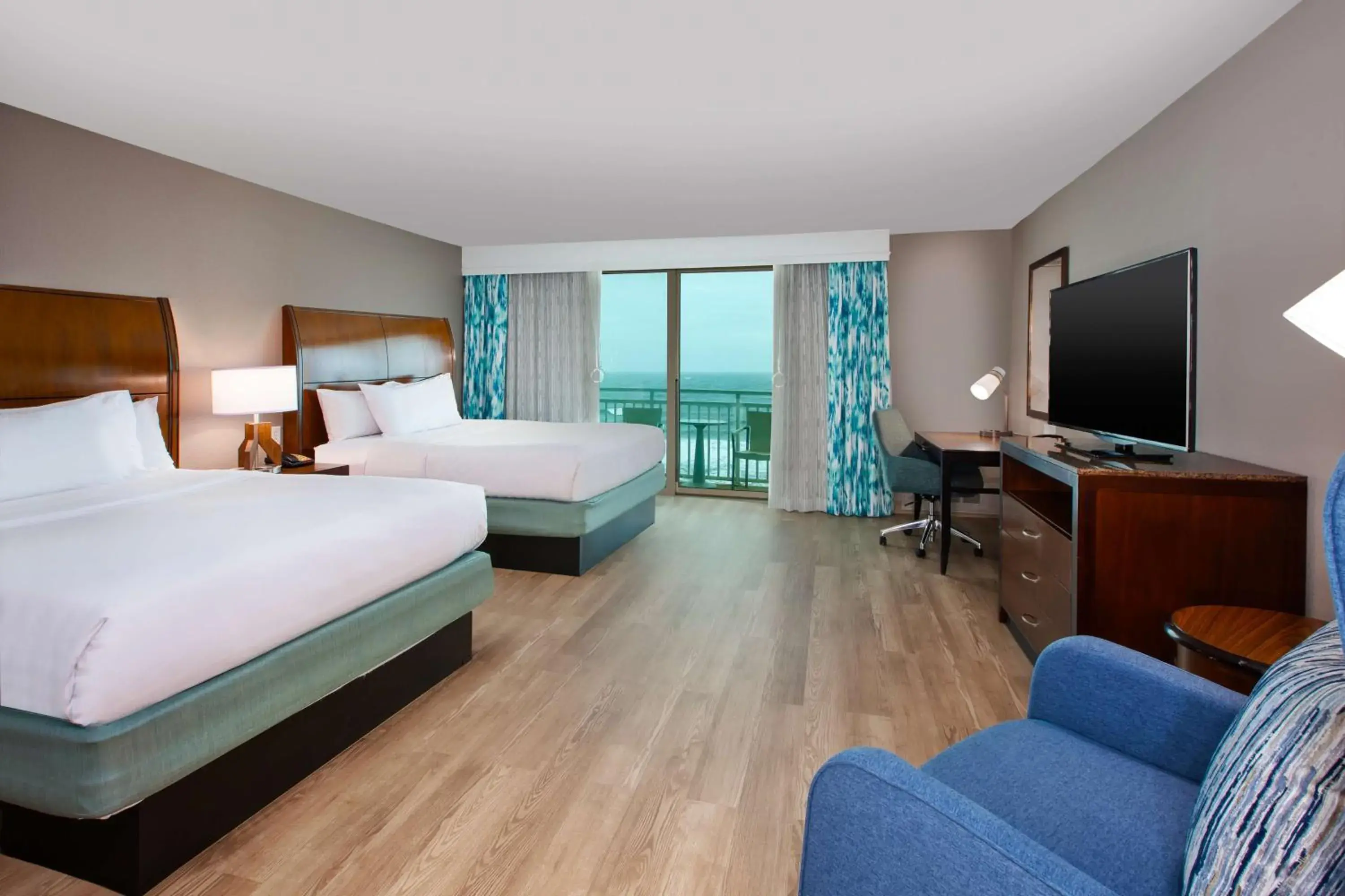 Queen Room with Two Queen Beds and Bath Tub - Ocean Front/Mobility Accessible in Hilton Garden Inn Virginia Beach Oceanfront Queen Room with Two Queen Beds and Bath Tub - Ocean Front/Mobility Accessible in Hilton Garden Inn Virginia Beach Oceanfront