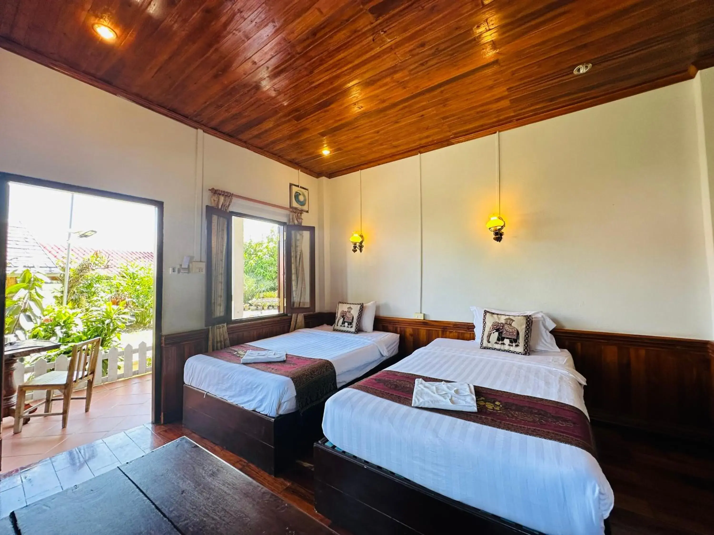 Twin Room with Garden View in Kingkham Riverside Hotel Twin Room with Garden View in Kingkham Riverside Hotel