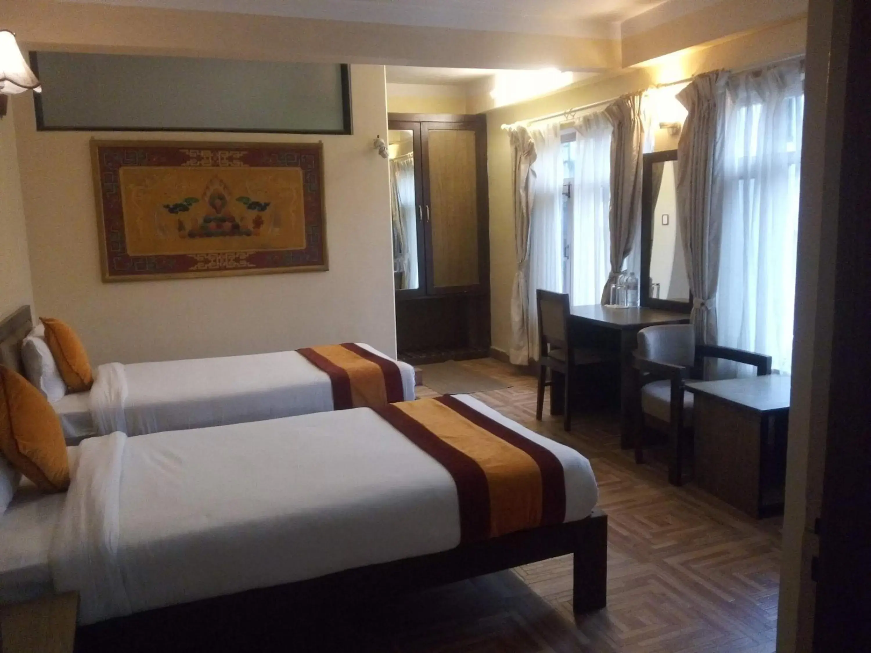 Deluxe Double or Twin Room with Garden View in Boudha Stupa View Guest House Deluxe Double or Twin Room with Garden View in Boudha Stupa View Guest House
