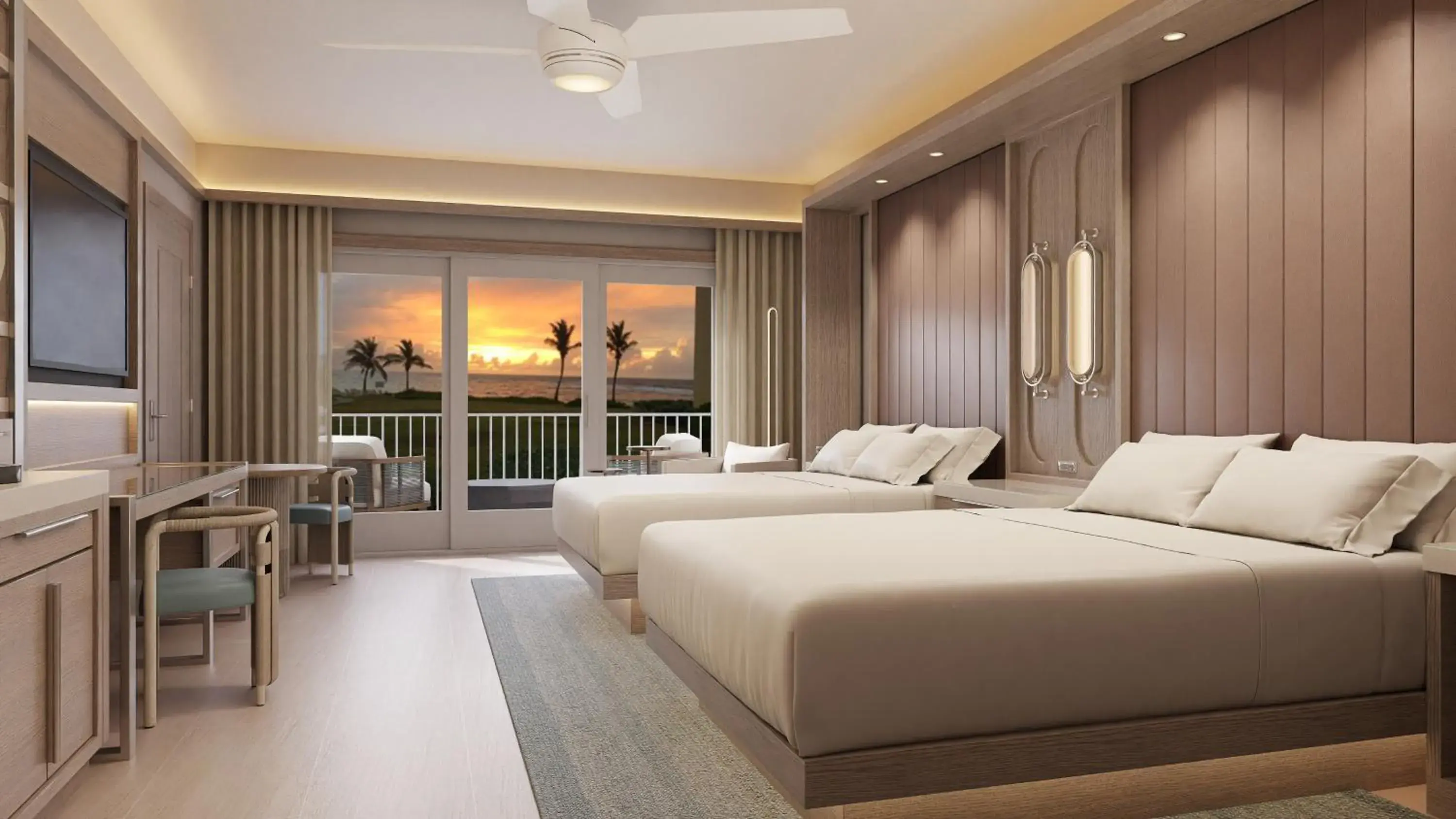 Deluxe Queen Room with Two Queen Beds and Balcony - Oceanfront in JW Marriott St Maarten Beach Resort & Spa Deluxe Queen Room with Two Queen Beds and Balcony - Oceanfront in JW Marriott St Maarten Beach Resort & Spa