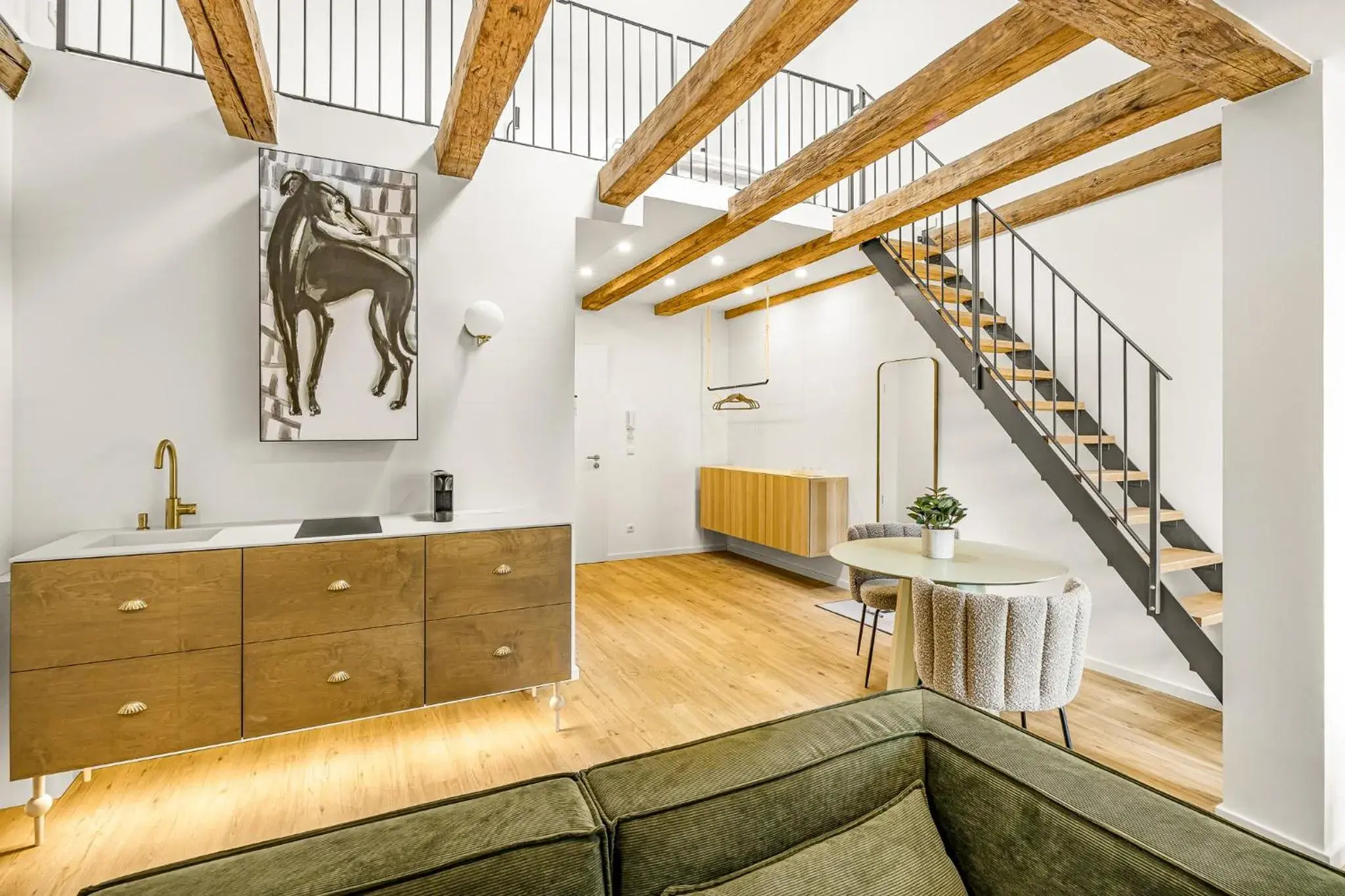 One-Bedroom Loft Apartment with One Queen Bed in kalm stay - a design Aparthotel One-Bedroom Loft Apartment with One Queen Bed in kalm stay - a design Aparthotel