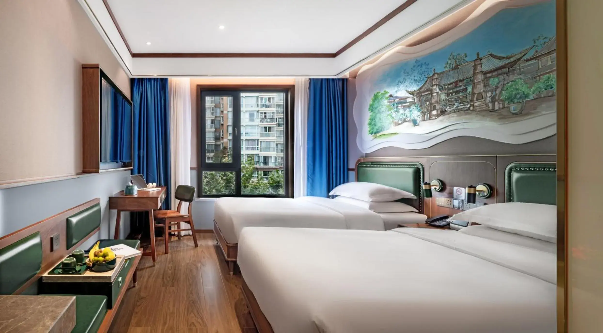 Business Twin Room in Nostalgia S Hotel Kunming Old Street 时光漫步S酒店 昆明火车北站穿心鼓楼地铁站店 Free fresh ground coffee,Free laundry service Business Twin Room in Nostalgia S Hotel Kunming Old Street 时光漫步S酒店 昆明火车北站穿心鼓楼地铁站店 Free fresh ground coffee,Free laundry service