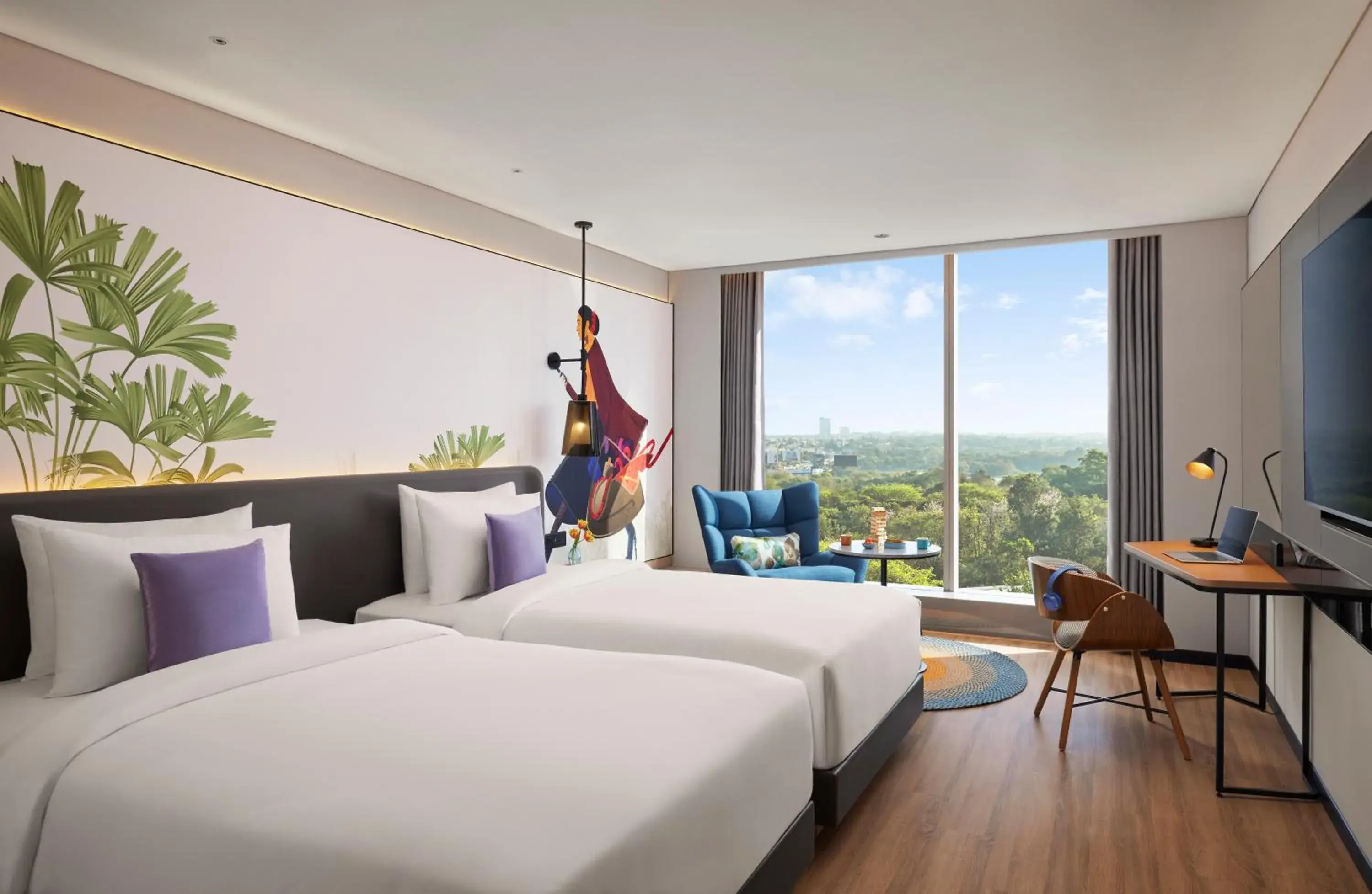 Twin Room with Forest View - single occupancy in Hyatt Centric Hebbal Bengaluru Twin Room with Forest View - single occupancy in Hyatt Centric Hebbal Bengaluru