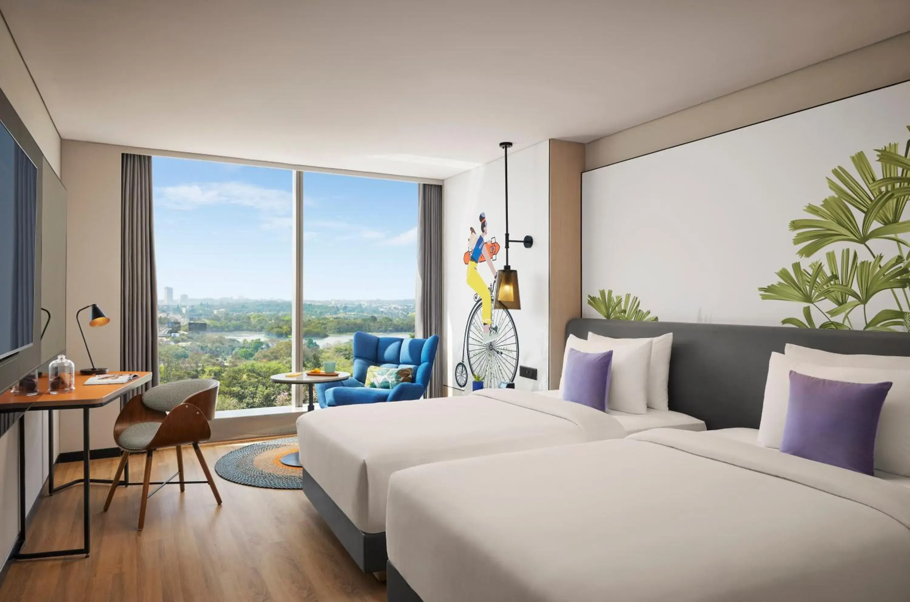 Twin Room with Lake View - single occupancy in Hyatt Centric Hebbal Bengaluru Twin Room with Lake View - single occupancy in Hyatt Centric Hebbal Bengaluru