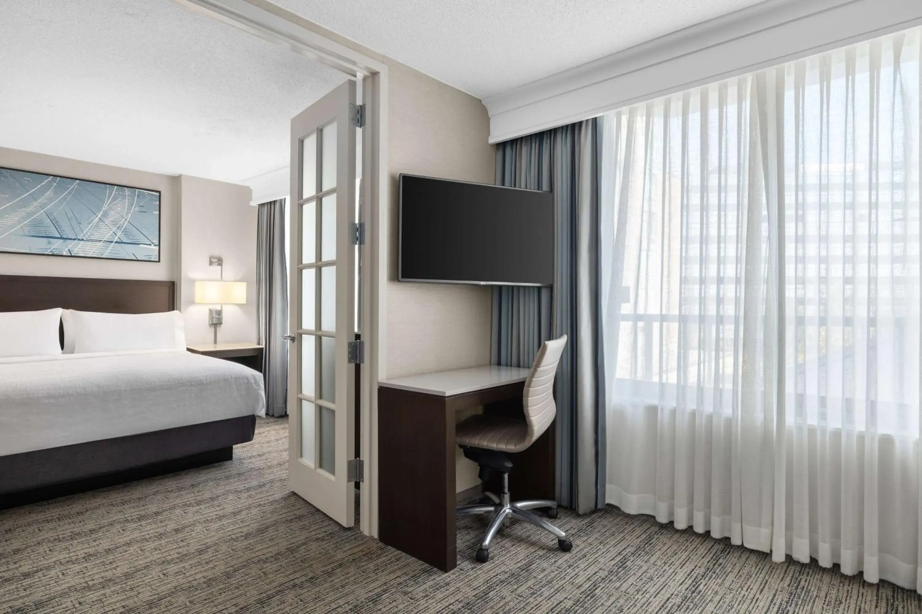 Two-Room King Suite with Murphy Bed in Homewood Suites By Hilton Downers Grove Chicago, Il Two-Room King Suite with Murphy Bed in Homewood Suites By Hilton Downers Grove Chicago, Il