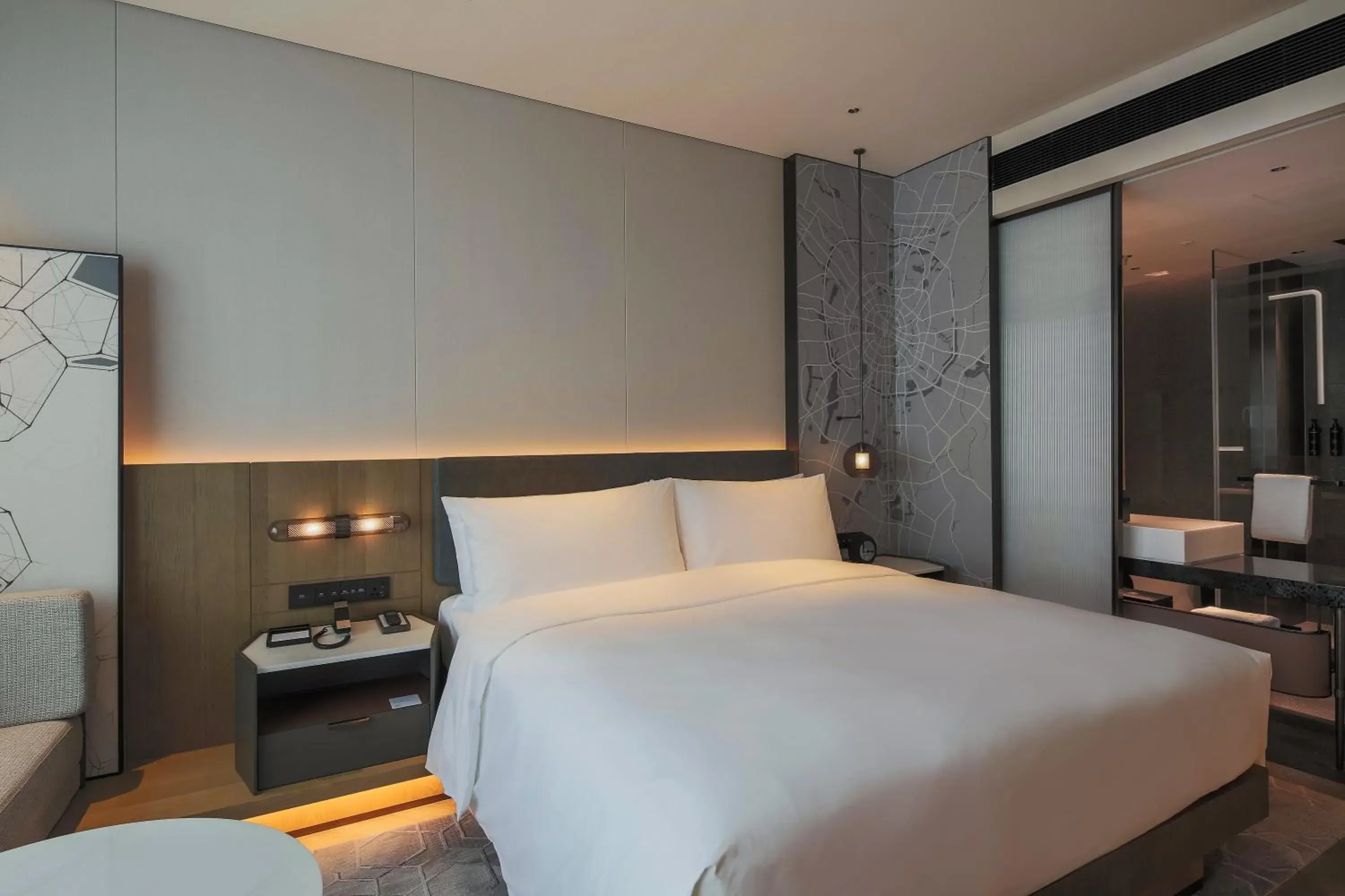 Business Double Room with Two Double Beds and City View in AC Hotel by Marriott Chengdu North Business Double Room with Two Double Beds and City View in AC Hotel by Marriott Chengdu North
