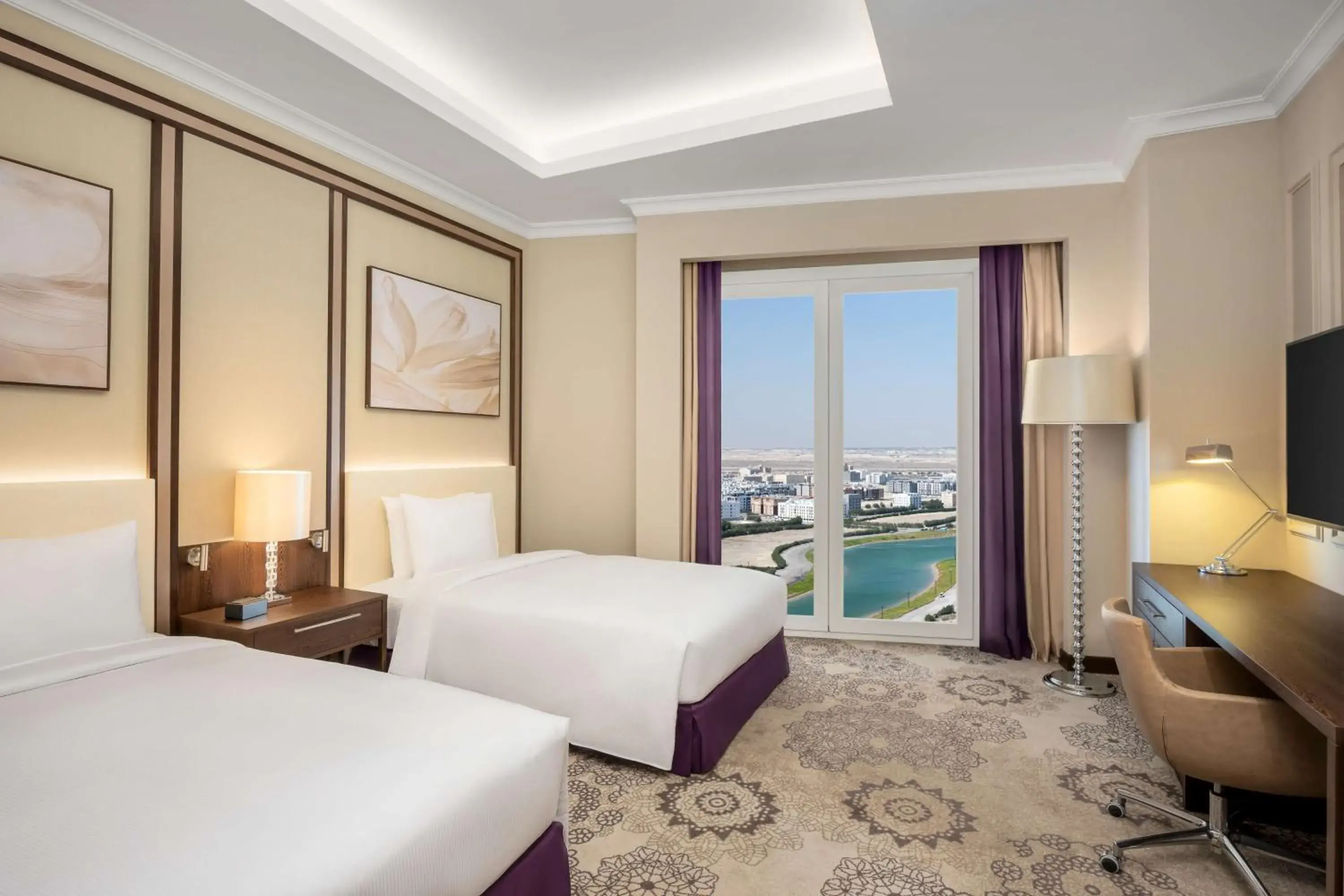 Deluxe Double Room with Two Double Beds in Hilton Al Khobar King Fahd Causeway Deluxe Double Room with Two Double Beds in Hilton Al Khobar King Fahd Causeway